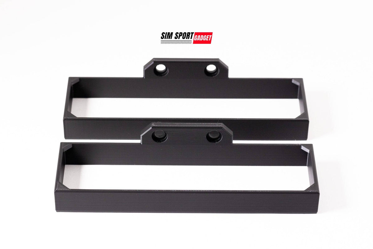 SimSportGadget VRS DirectForce Pro controller holder bracket mounted on a sim racing rig for secure power brick placement