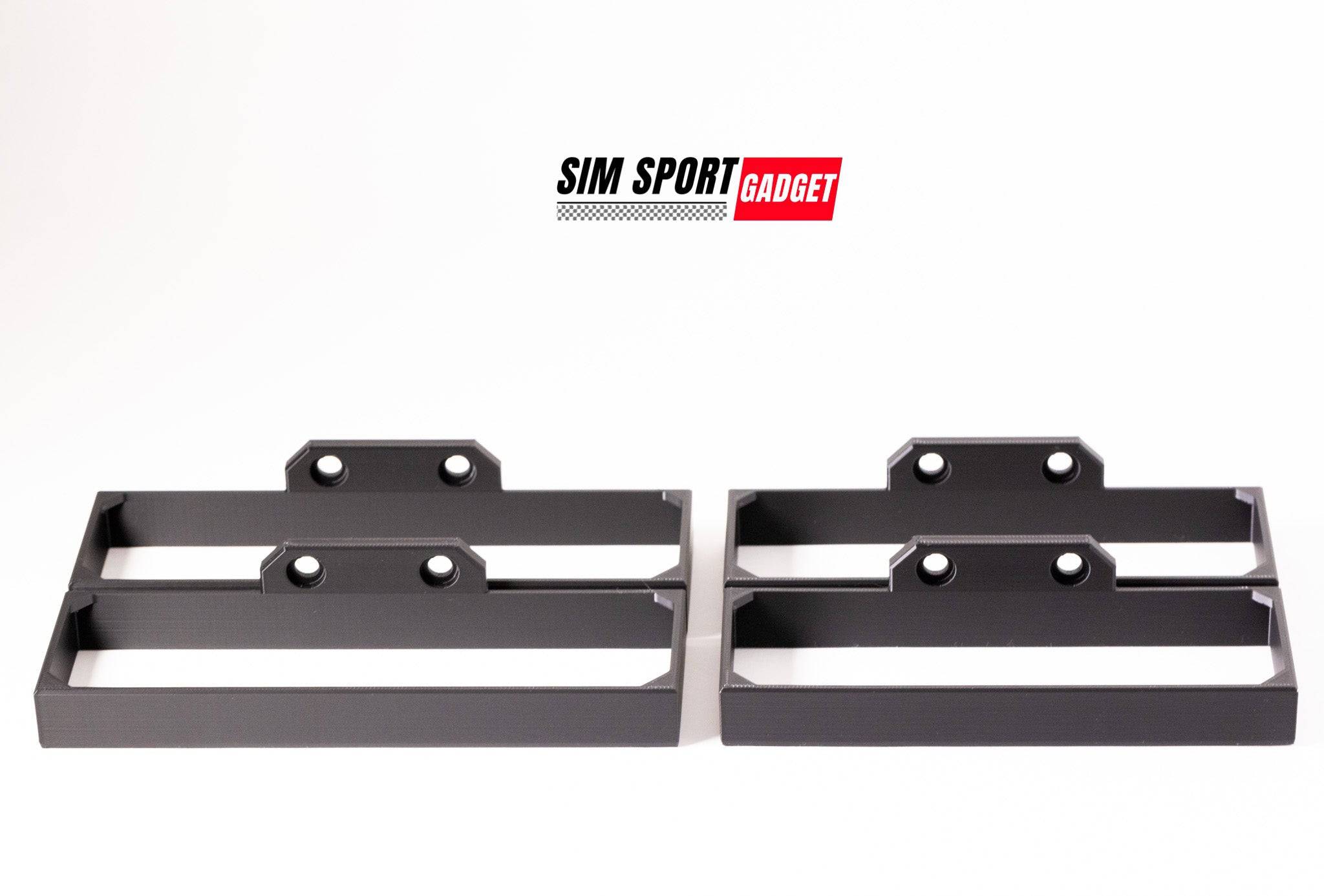 SimSportGadget VRS DirectForce Pro Controller holder mount on sim racing rig, featuring power brick bracket for secure setup