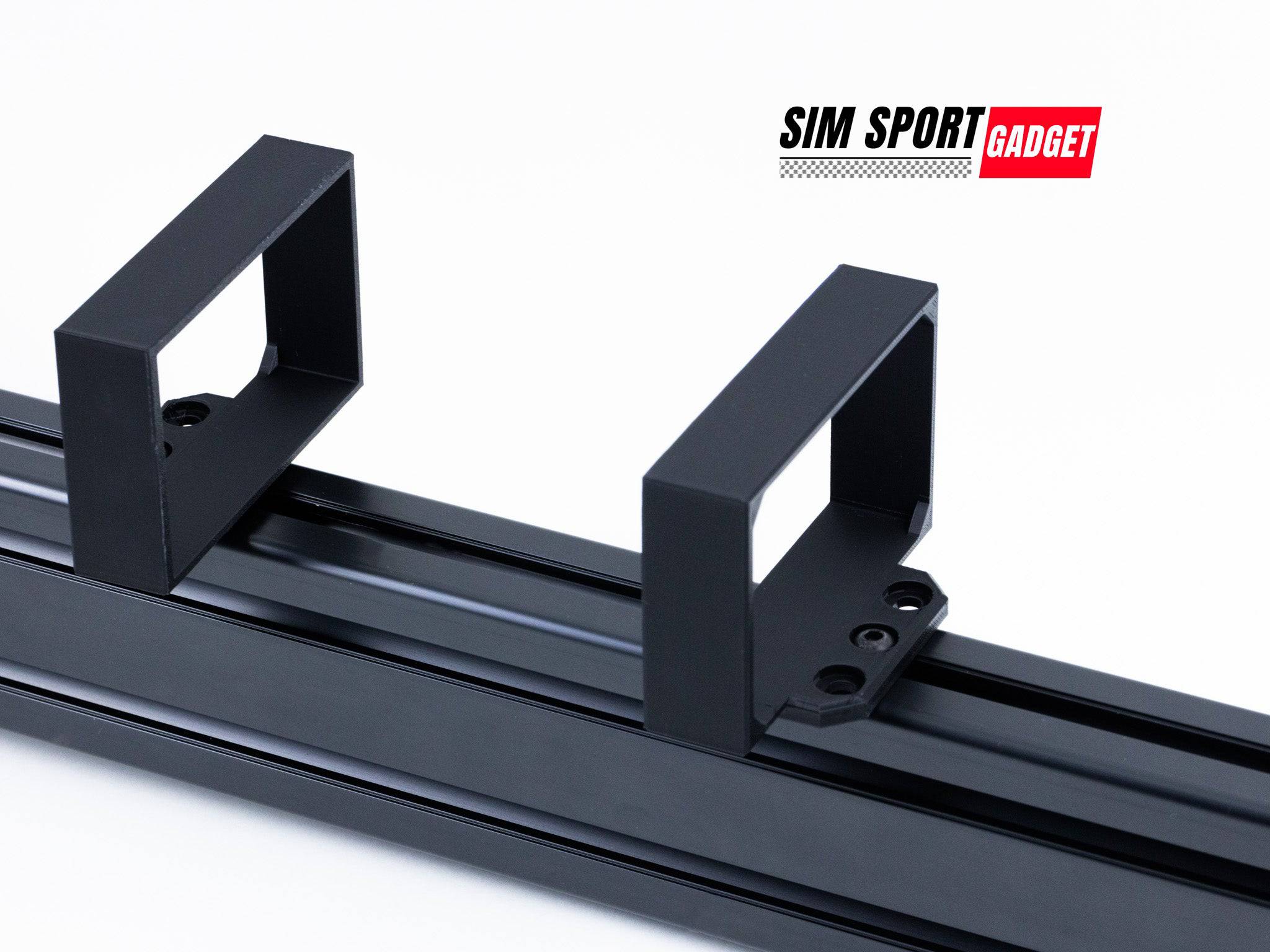 Simagic Alpha Power Brick Holder bracket by SimSportGadget, securely mounted for easy access and organization of power bricks.