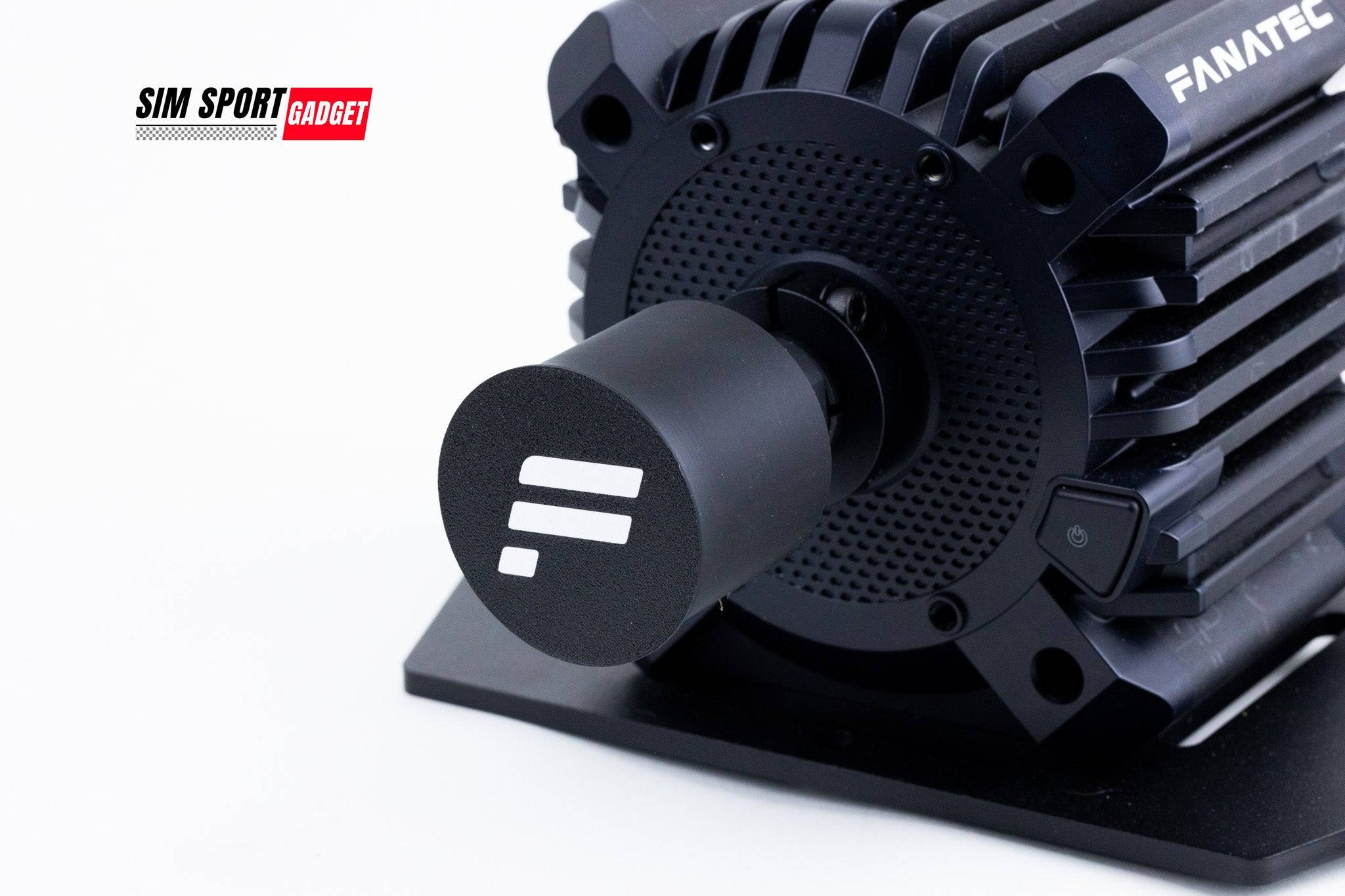 Dust cover for Fanatec QR2 base side by SimSportGadget, protects the gaming wheel connector from dust and debris.