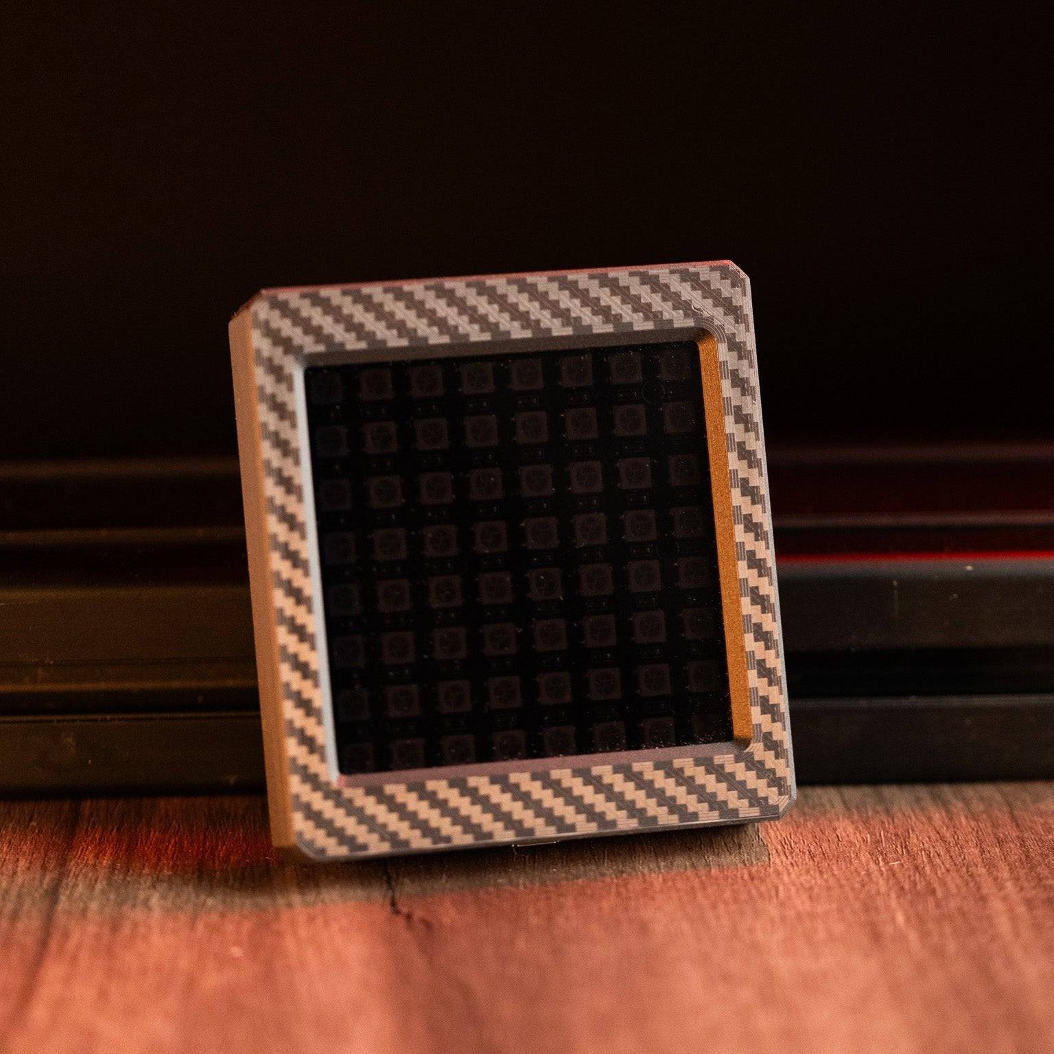 SimSportGadget iFlag Matrix Display button box with Dashes, showcasing illuminated LED interface and control buttons.