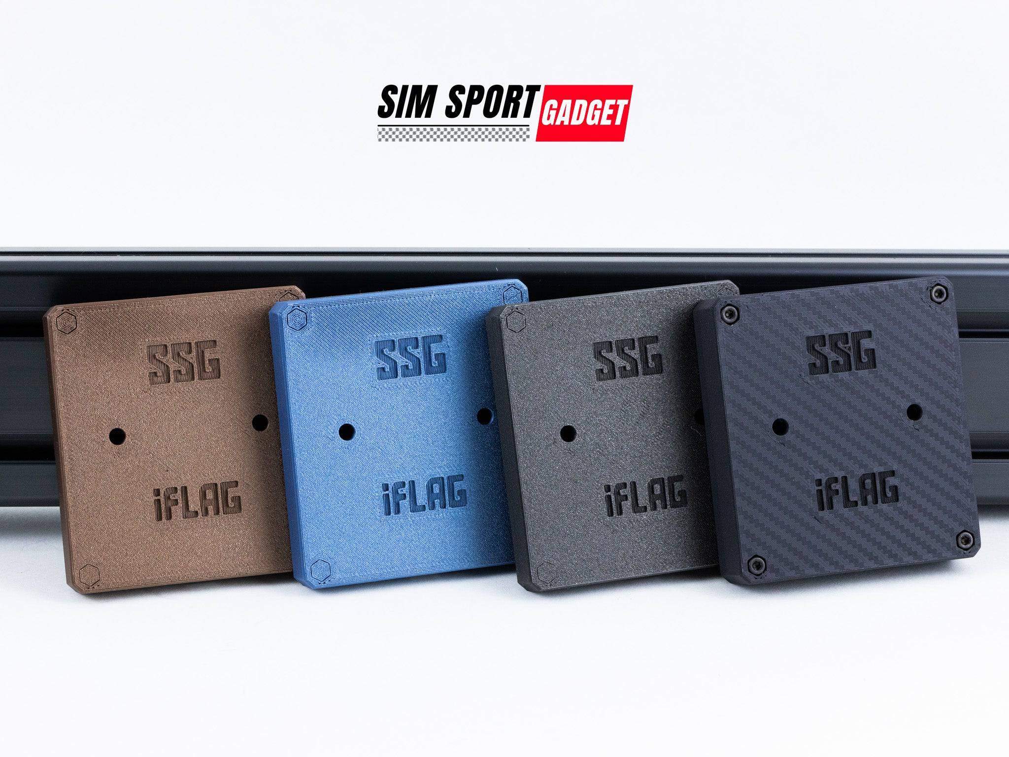 SimSportGadget iFlag Matrix Display button box with Dashes, showcasing a sleek electronic control panel and LED indicators.