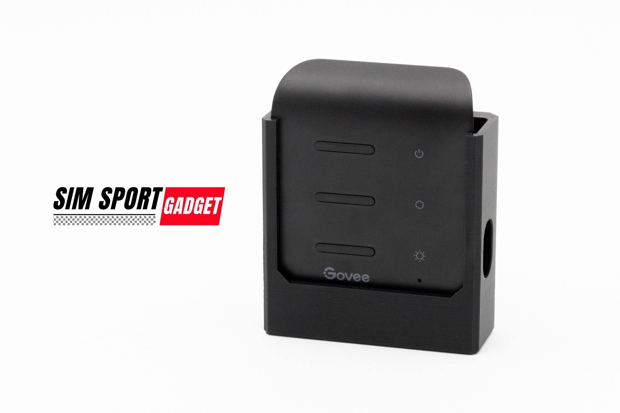 SimSportGadget remote mount accessory for Govee light bar, showing a secure attachment bracket and mounting components.