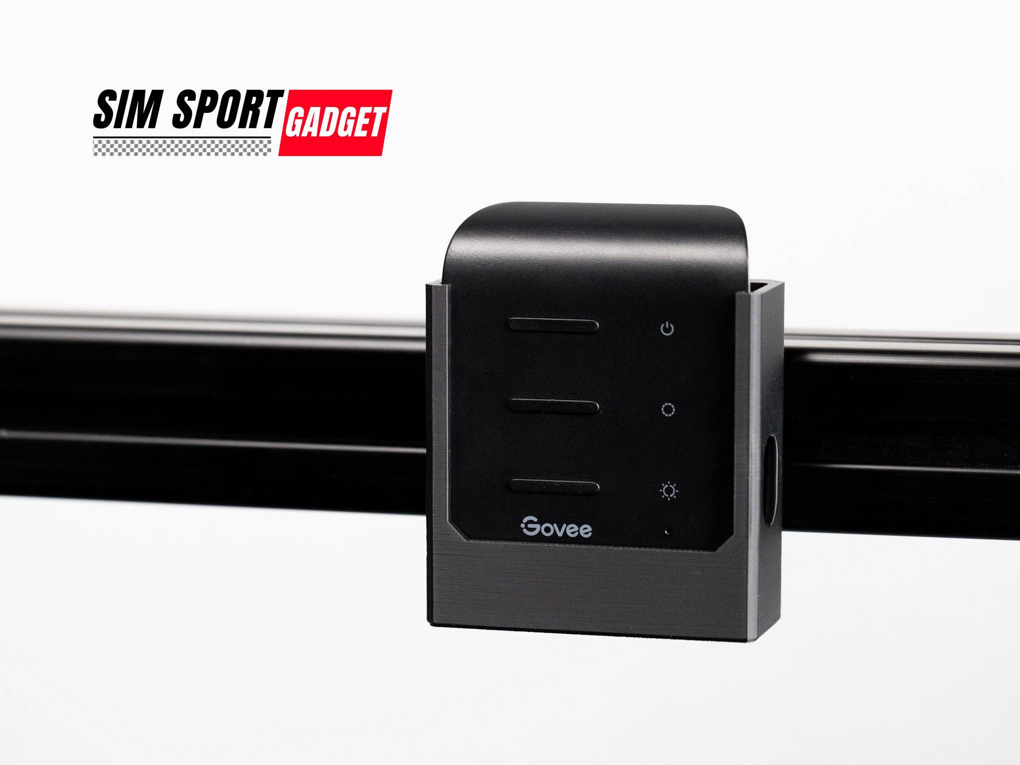 SimSportGadget remote mount for Govee light bar, accessory bracket for secure installation and adjustable positioning.