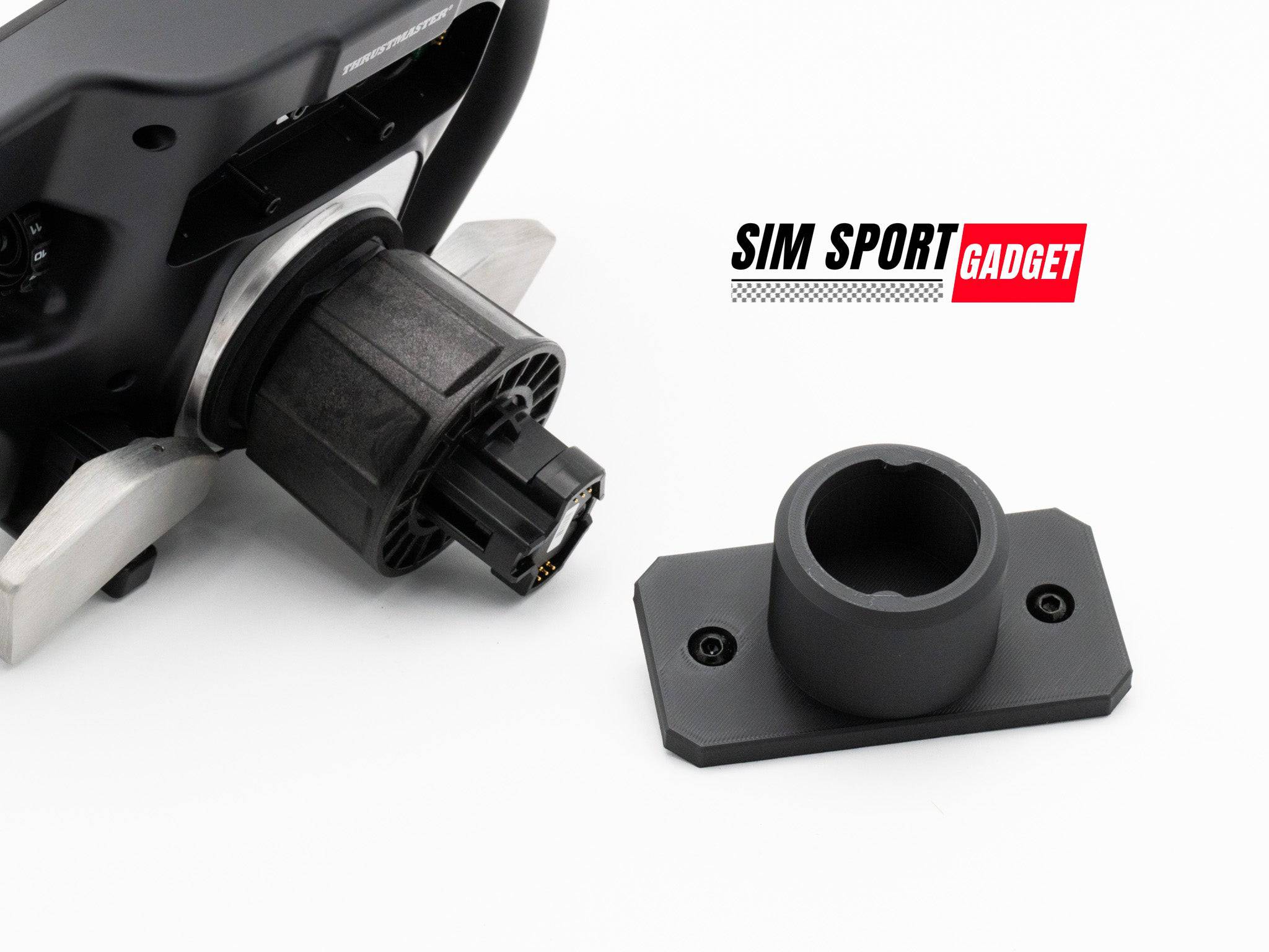 SimSportGadget Thrustmaster Direct Drive Wheel Wall Mount in drop-in style, designed for secure and easy installation of racing wheels.
