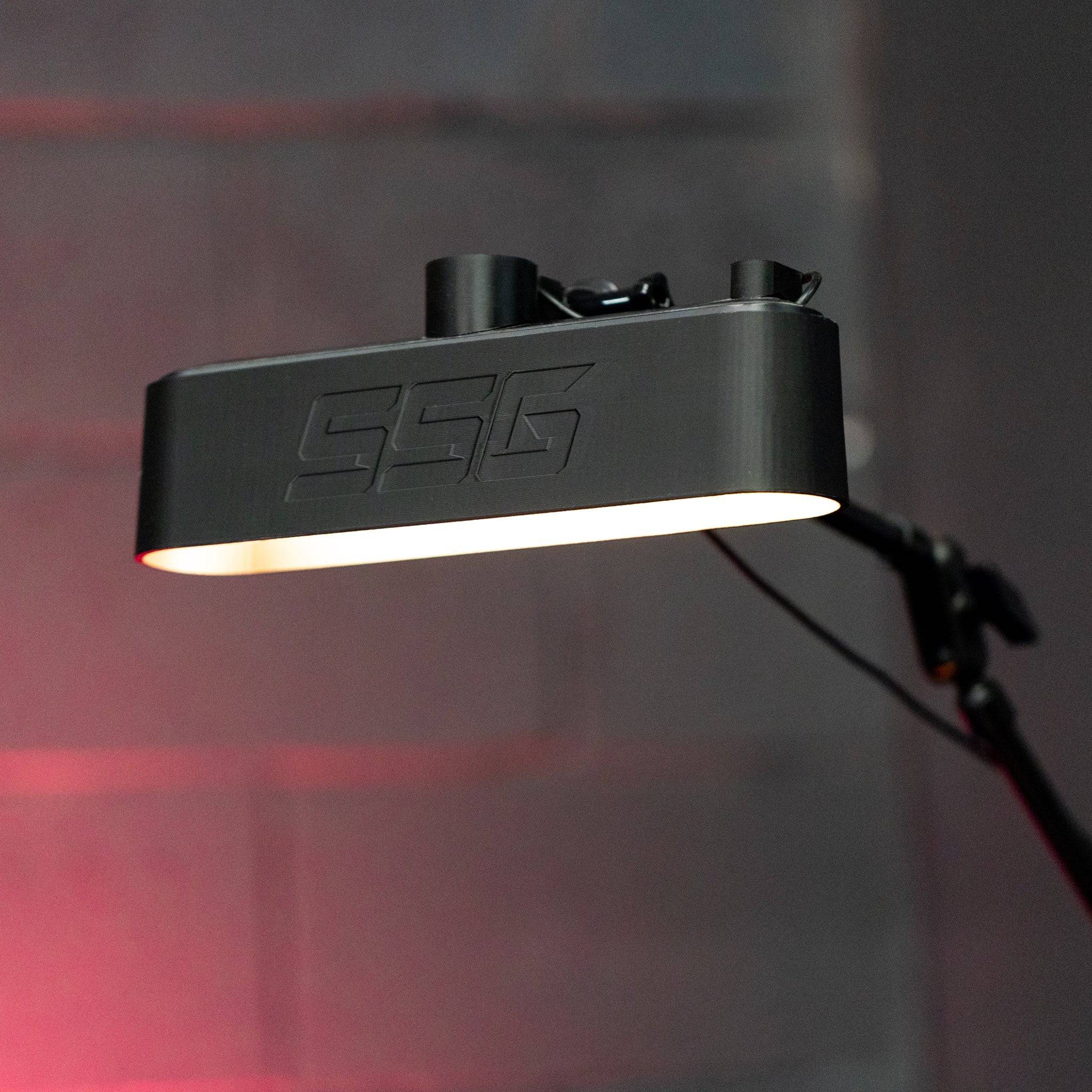 SimSportGadget shade diffuser cover for Philips Hue Play Bar light mount, designed to soften and diffuse LED lighting.