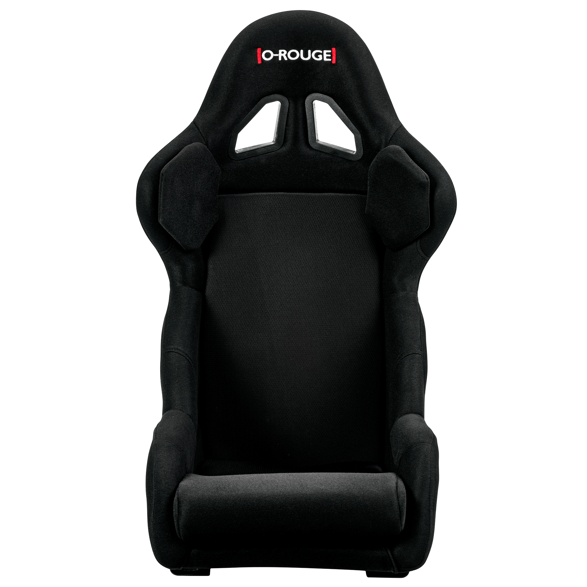 O-Rouge C1 Cold Fusion racing seat for sim racing and gaming, with black and red upholstery and ergonomic design.