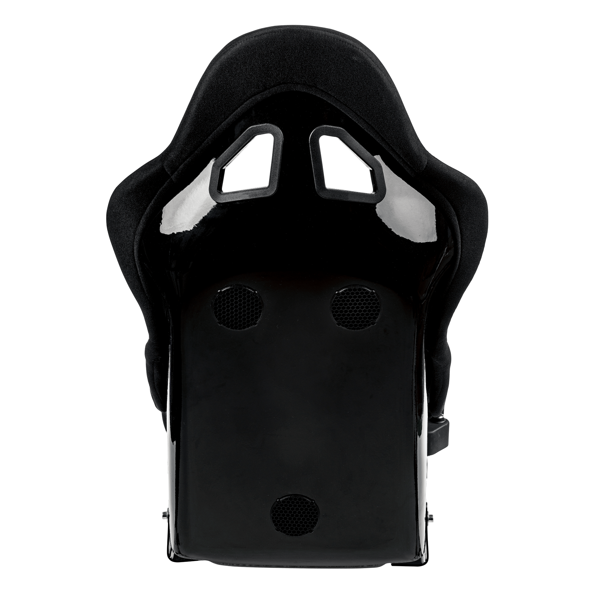 O-Rouge C1 Cold Fusion racing seat for sim racing and gaming, featuring a sleek black design with supportive padding.
