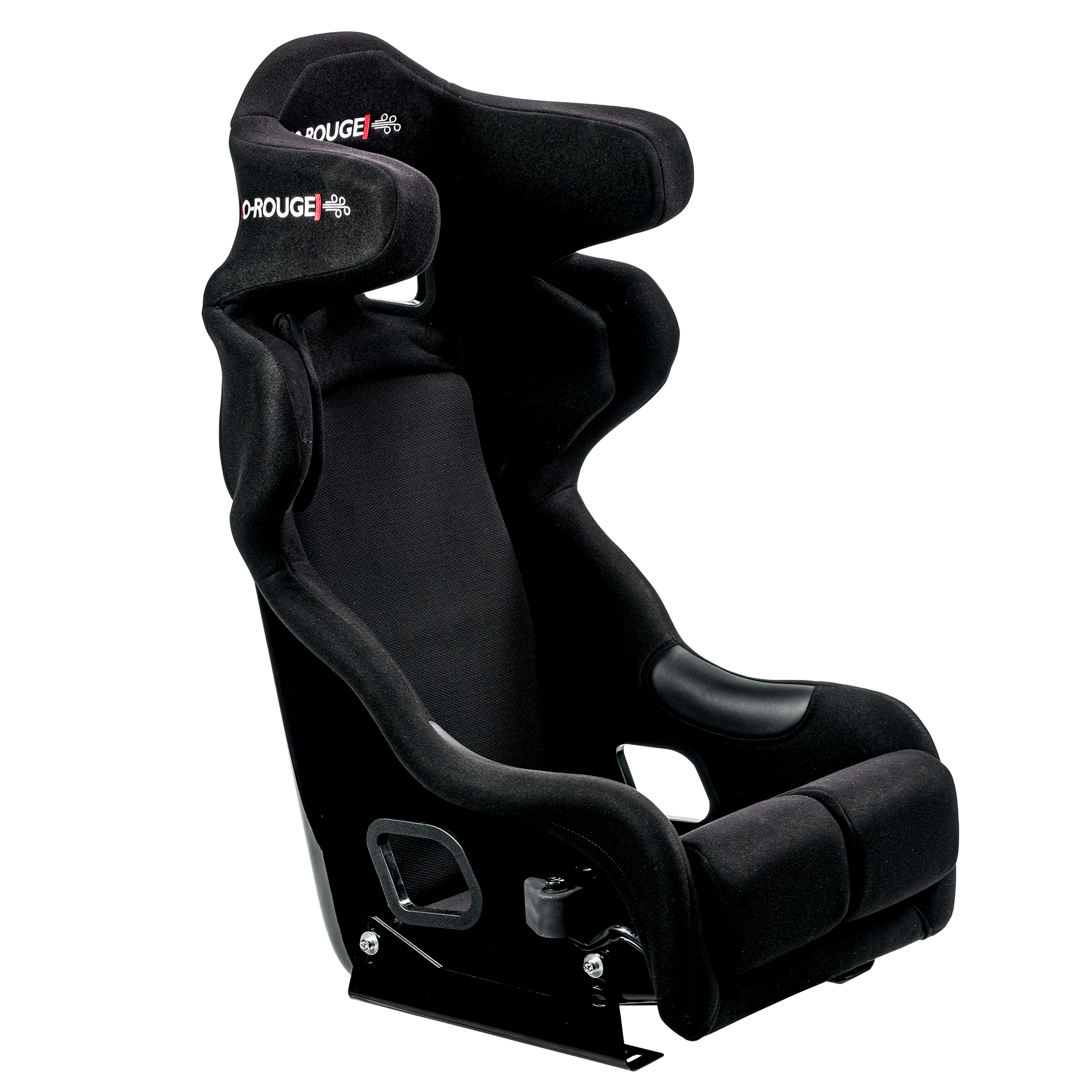 O-Rouge C2 Cold Fusion racing seat for sim racing and gaming, featuring black and red design with ergonomic support.