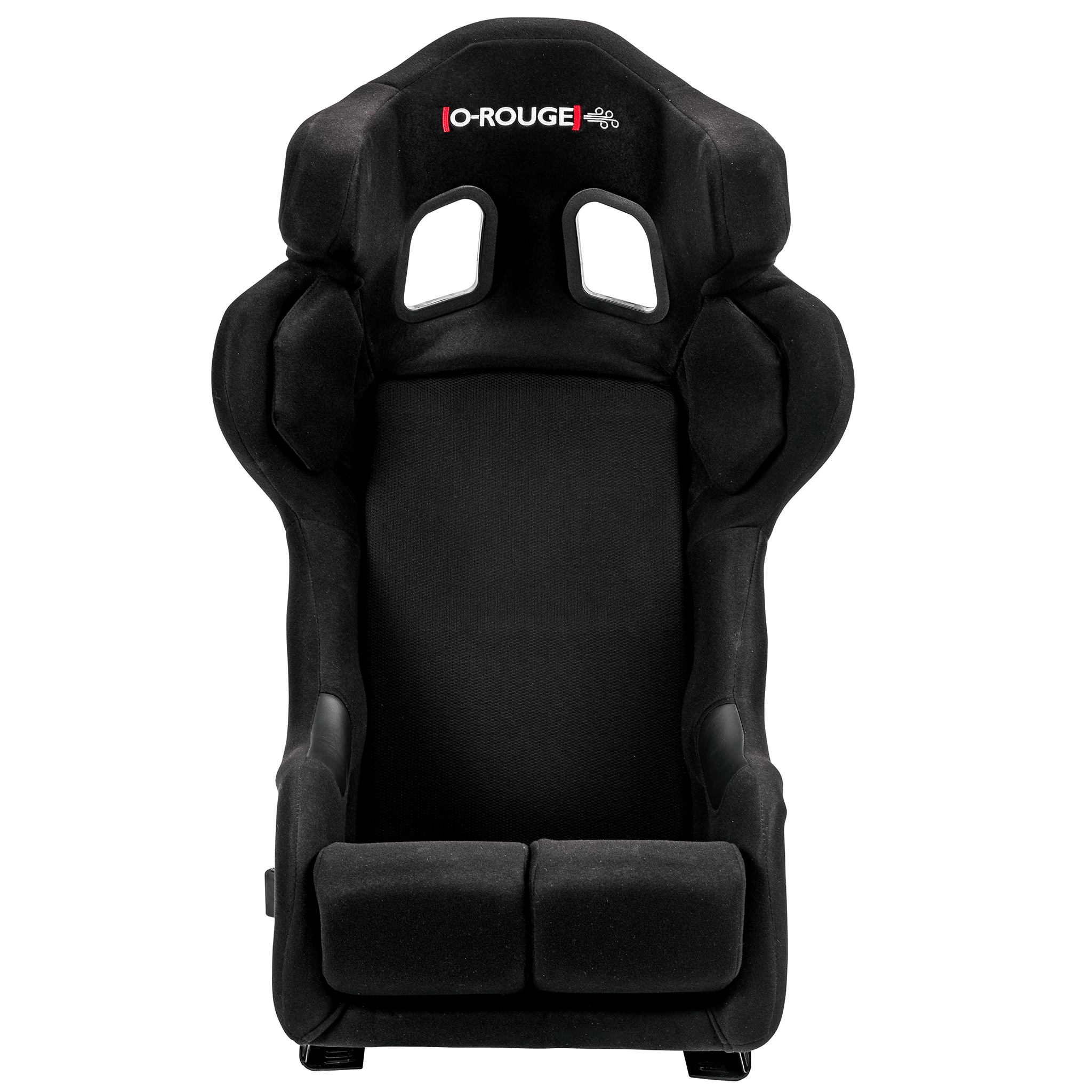 O-Rouge C2 Cold Fusion racing seat for sim racing and gaming, with ergonomic design and black fabric upholstery.