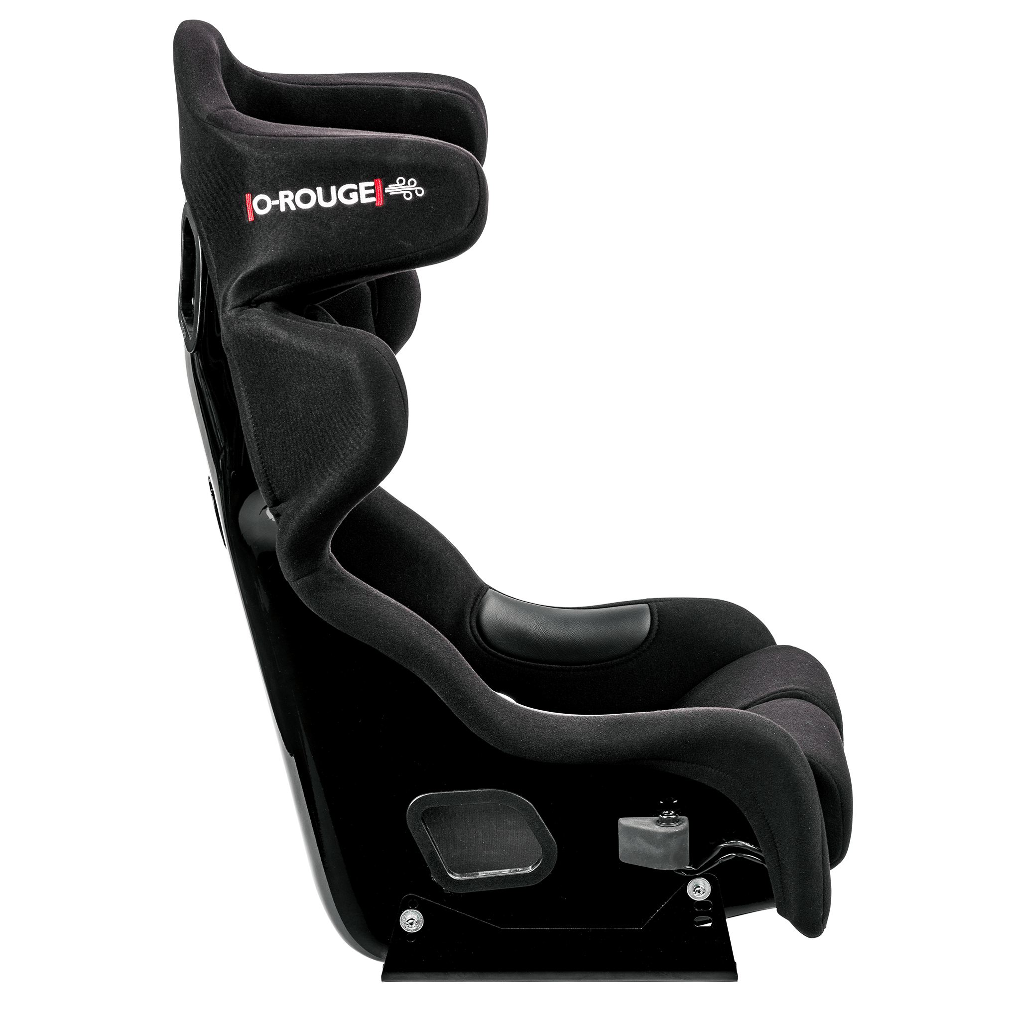 O-Rouge C2 Cold Fusion racing seat for sim racing and gaming, black with red accents, ergonomic design for comfort and support