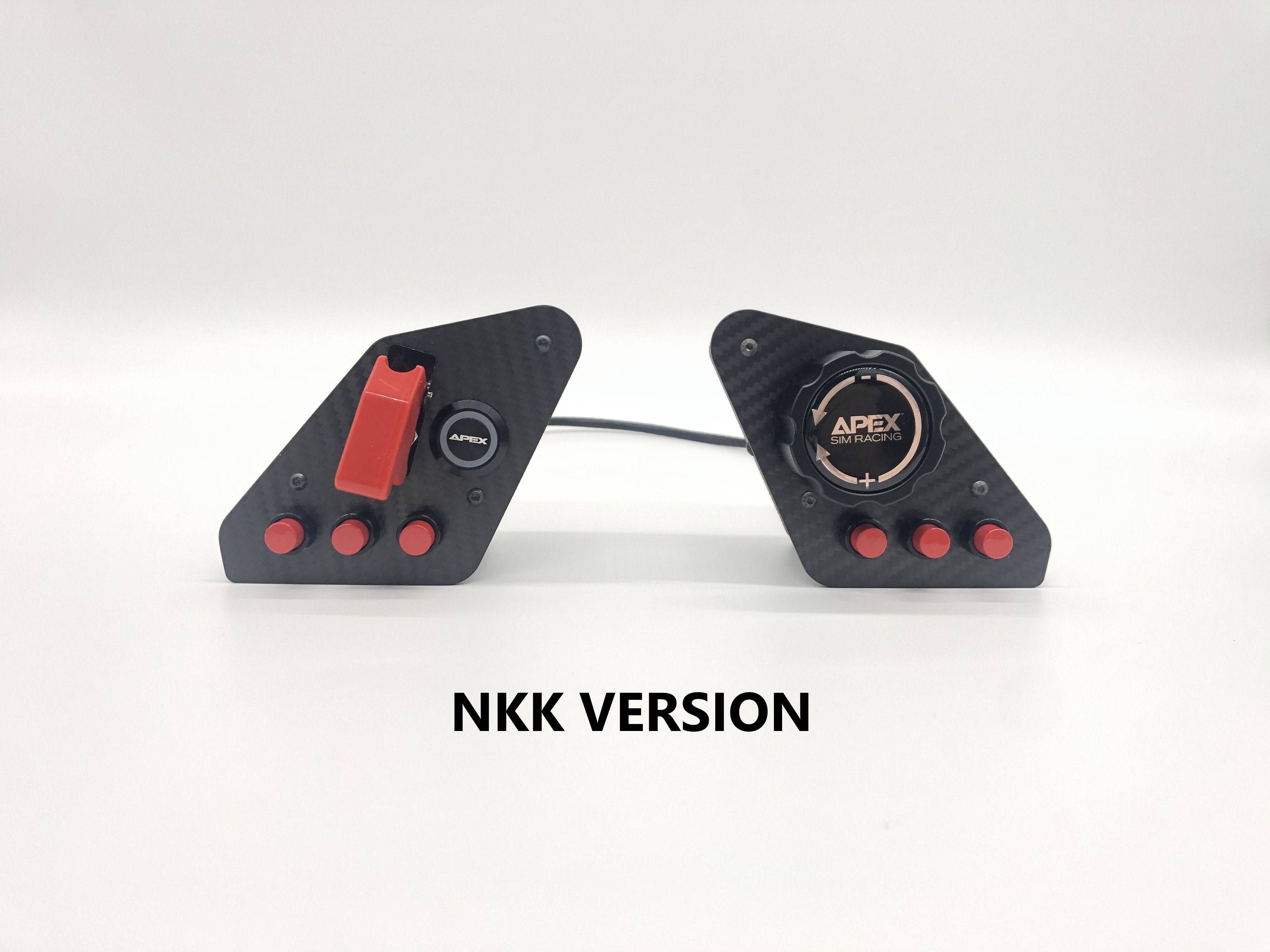 Apex Sim Racing SimLab P1-X Dash Board Pods button box with multiple switches and buttons for racing simulation setups.