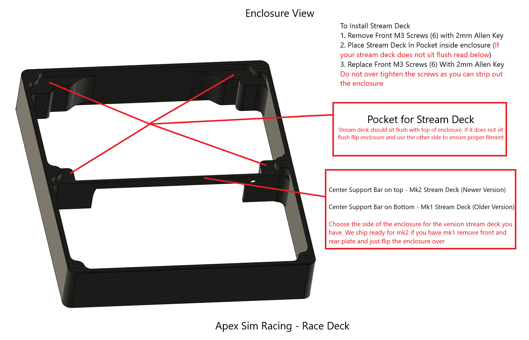 Apex Sim Racing Race Deck button box with multiple programmable buttons and dials for racing simulation setups.