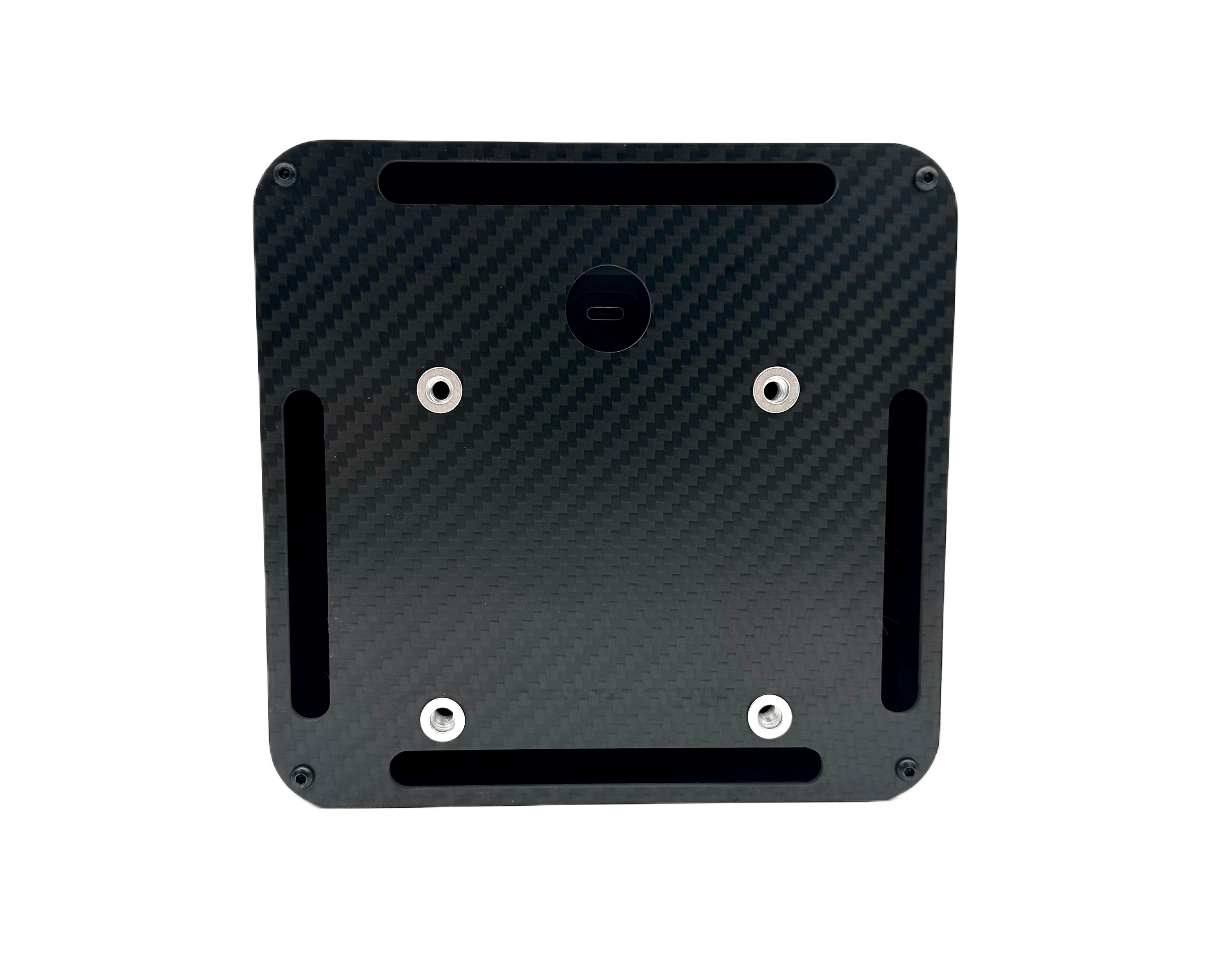 Apex Sim Racing Stream Deck Plus Mount attached to a button box for easy access during gaming.