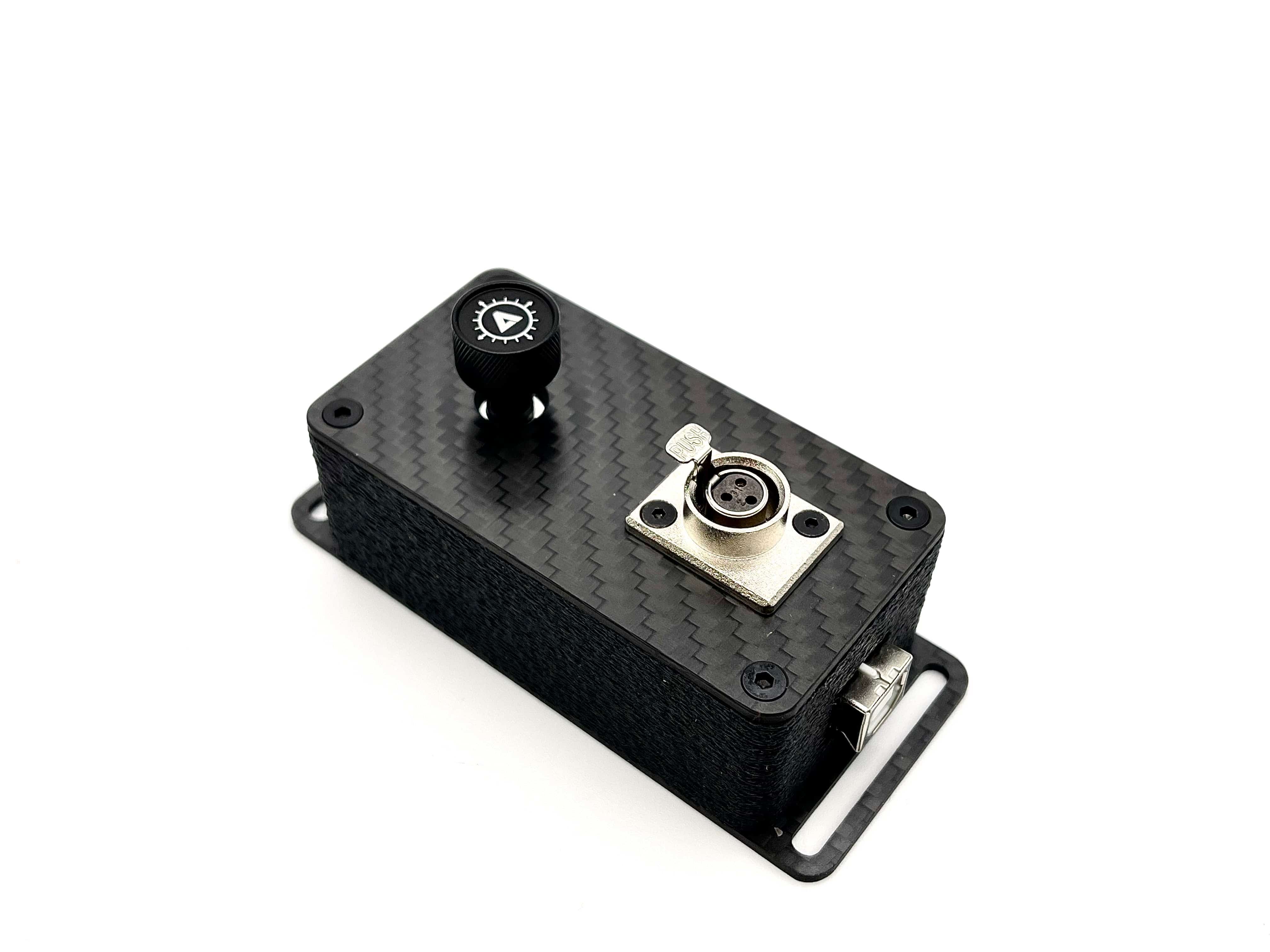 Apex Sim Racing Push To Talk (PTT) Button Box with multiple buttons for in-game communication and control.
