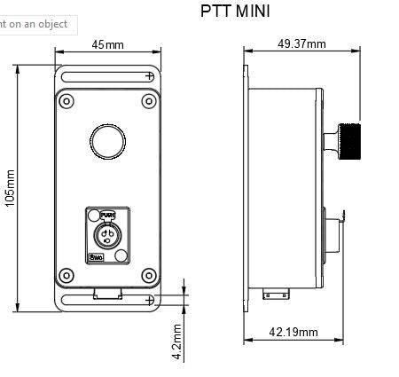 Apex Sim Racing Push To Talk (PTT) Button Box with multiple buttons on a black panel for gaming communication.