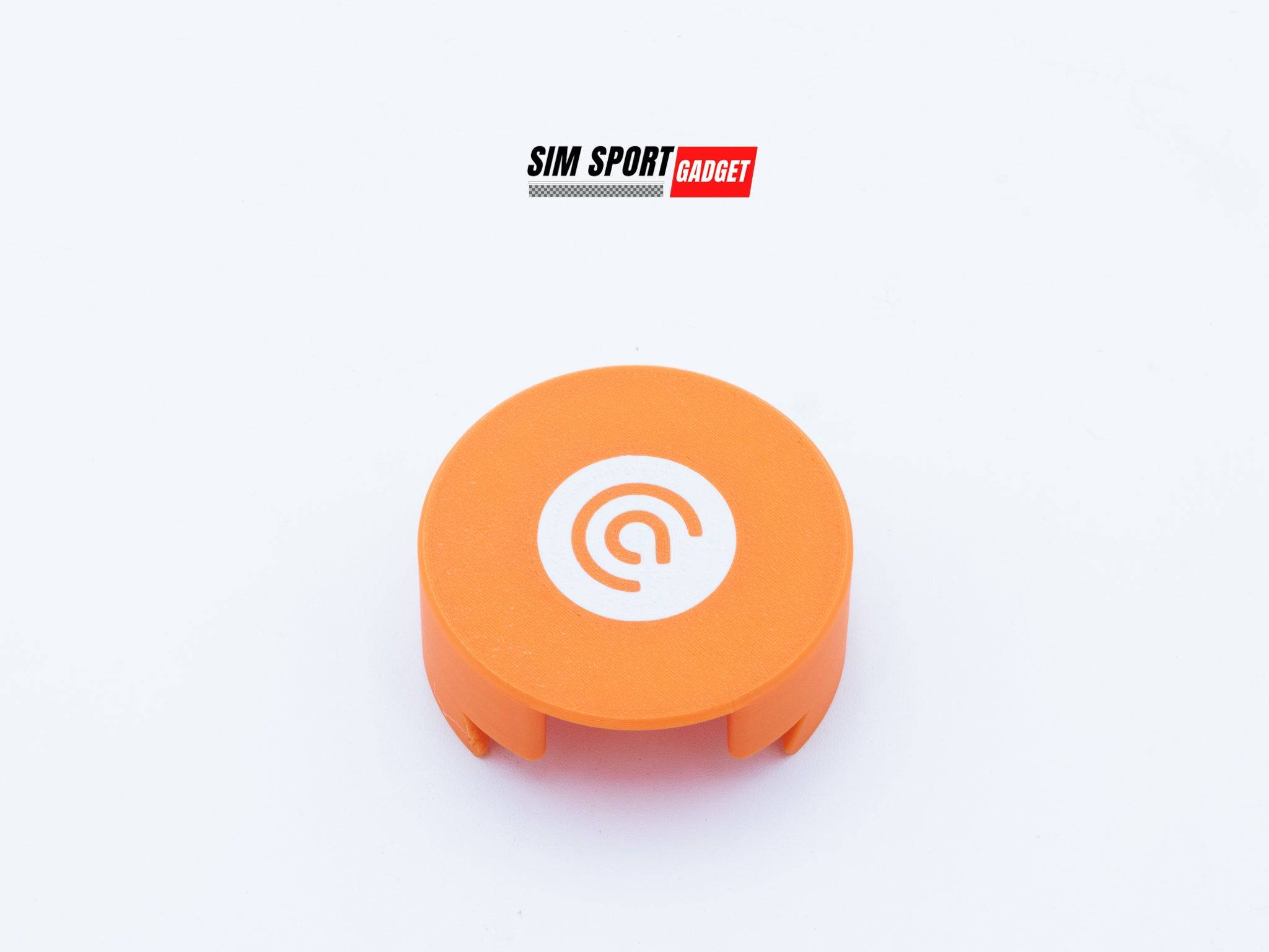 Asetek wheel base quick release dust cover accessory by SimSportGadget, designed to protect the wheel base from dust and debris.