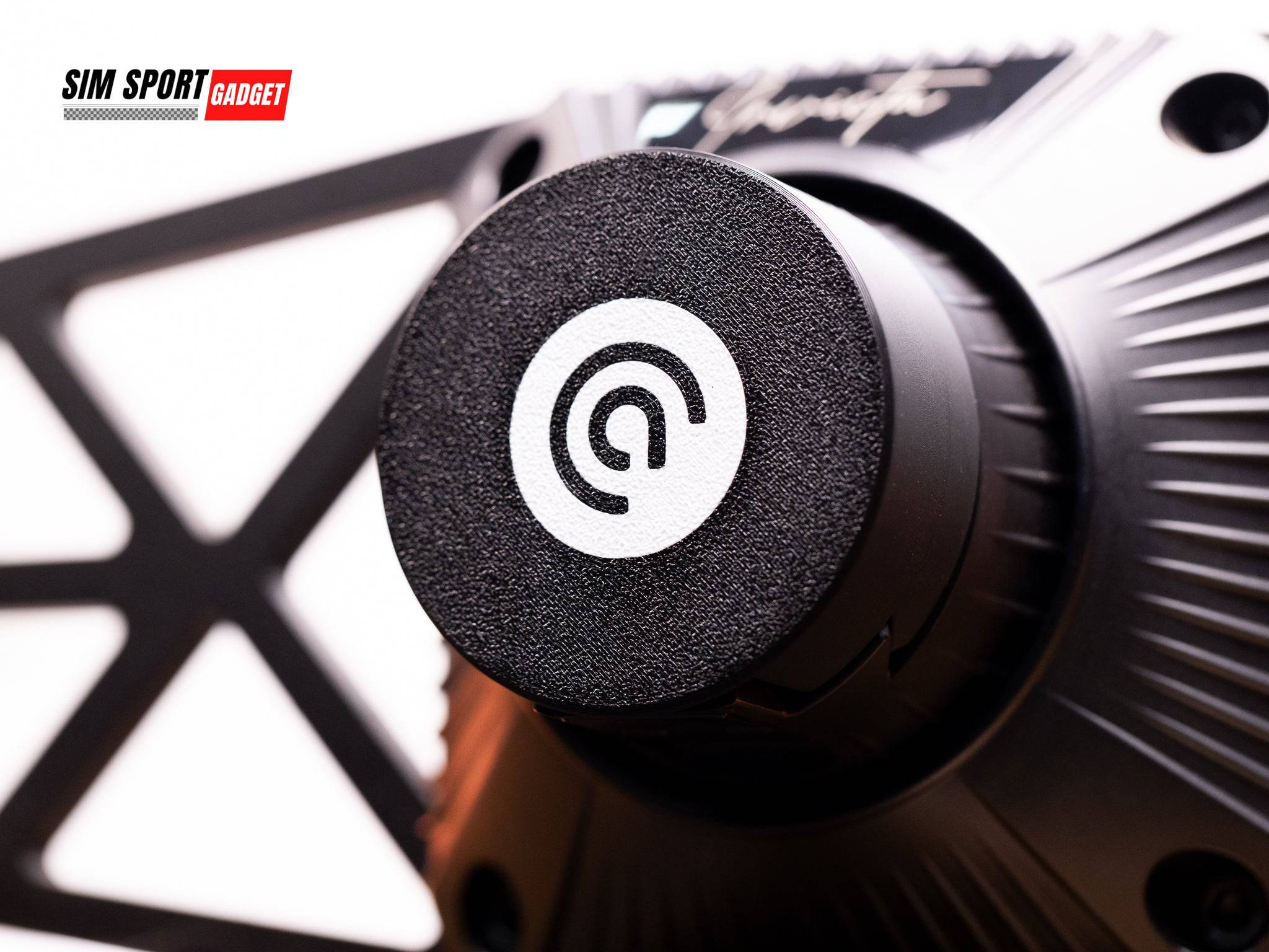 SimSportGadget dust cover for Asetek wheel base quick release, designed to protect and keep the mount clean.