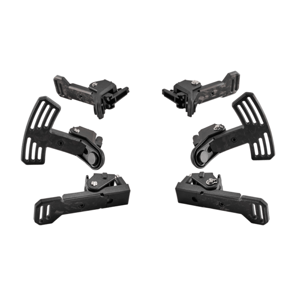 Asetek SimSports Carbon Paddles Kit for wheel rim accessories, featuring sleek carbon fiber paddles for racing simulation.
