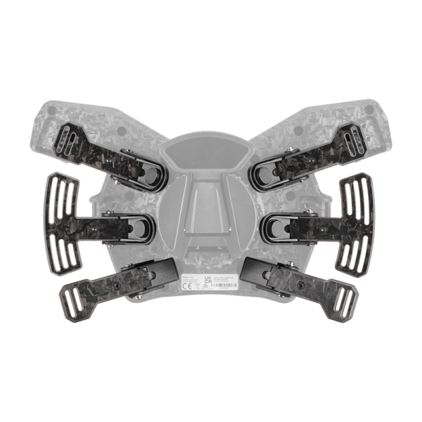 Asetek SimSports Carbon Paddles Kit for wheel rim accessories, featuring black carbon fiber paddles with ergonomic design.