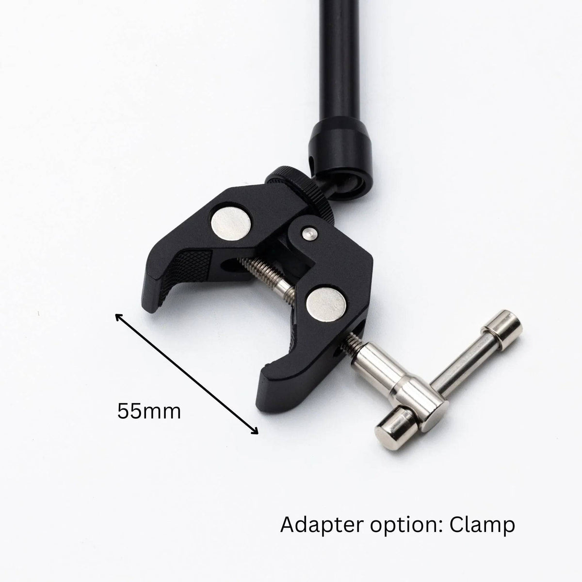 SimSportGadget Hue Play Bar 32-inch premium aluminum mount clamp adapter showing secure attachment for LED light bar accessories.