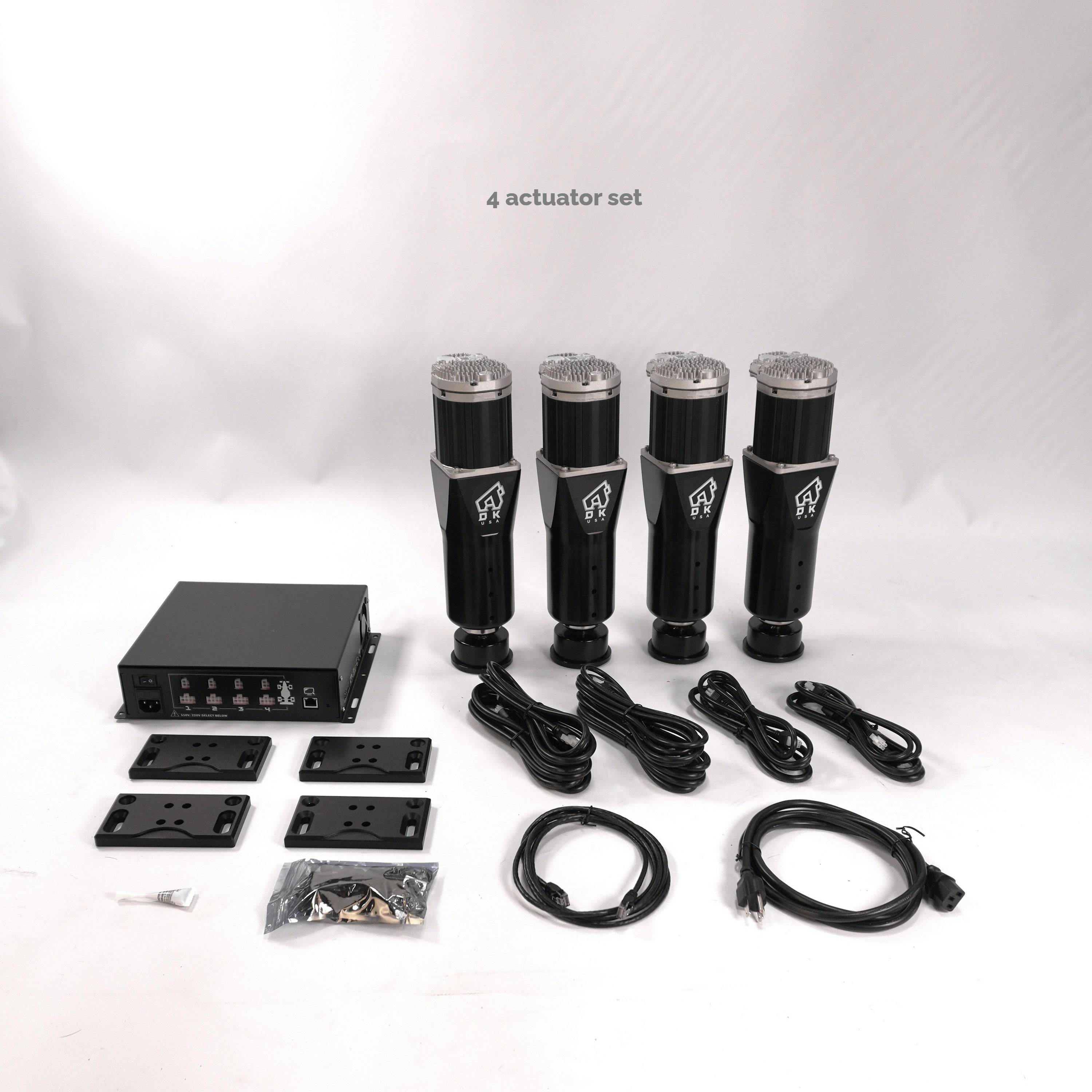 Sigma Integrale Motion Systems DK2+ Haptics-Motion System with four-actuator set for immersive motion feedback.