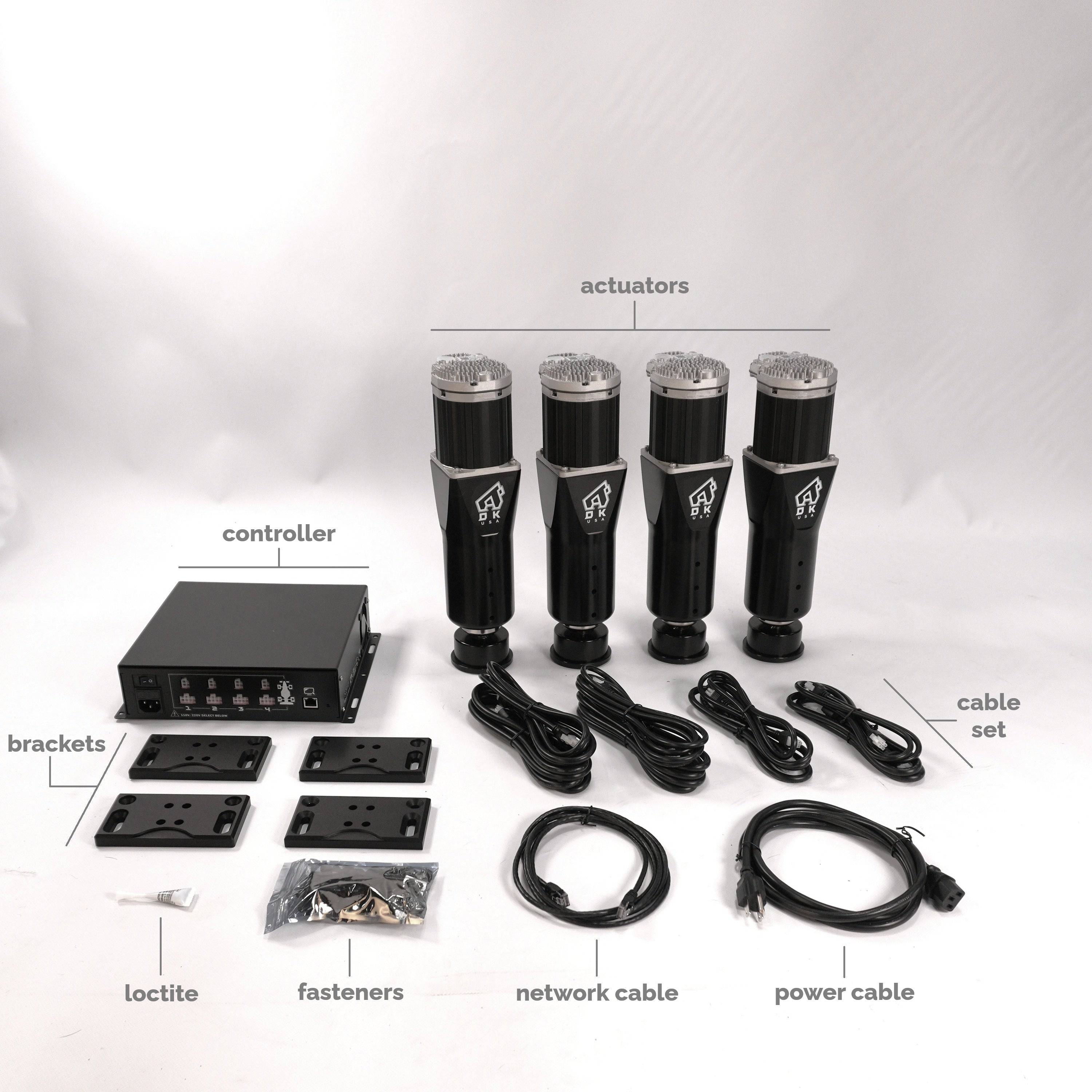 Sigma Integrale Motion Systems DK2+ Haptics-Motion System demonstrating advanced motion and haptic feedback technology in a sleek setup.