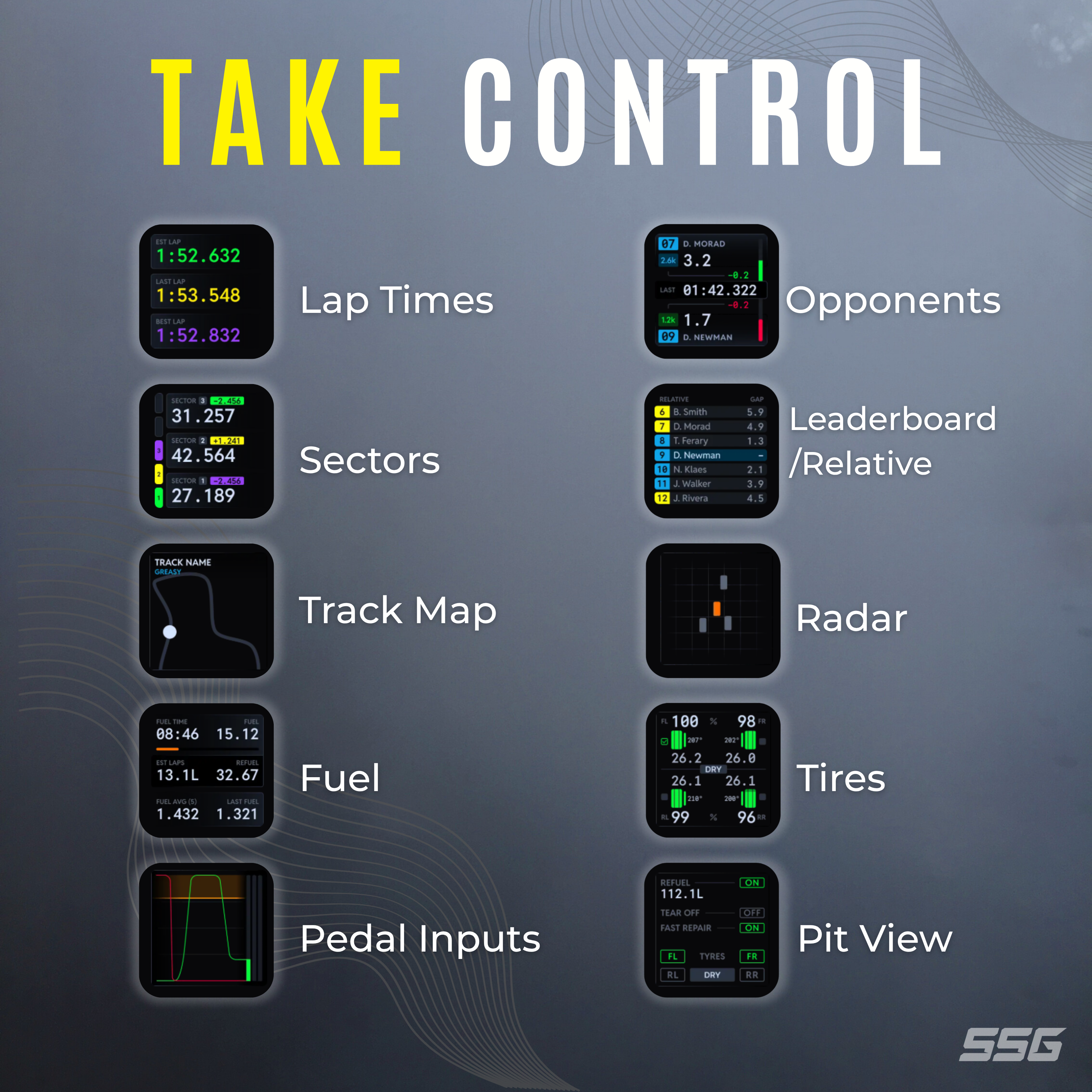 SSG Dashboard Display DV-8