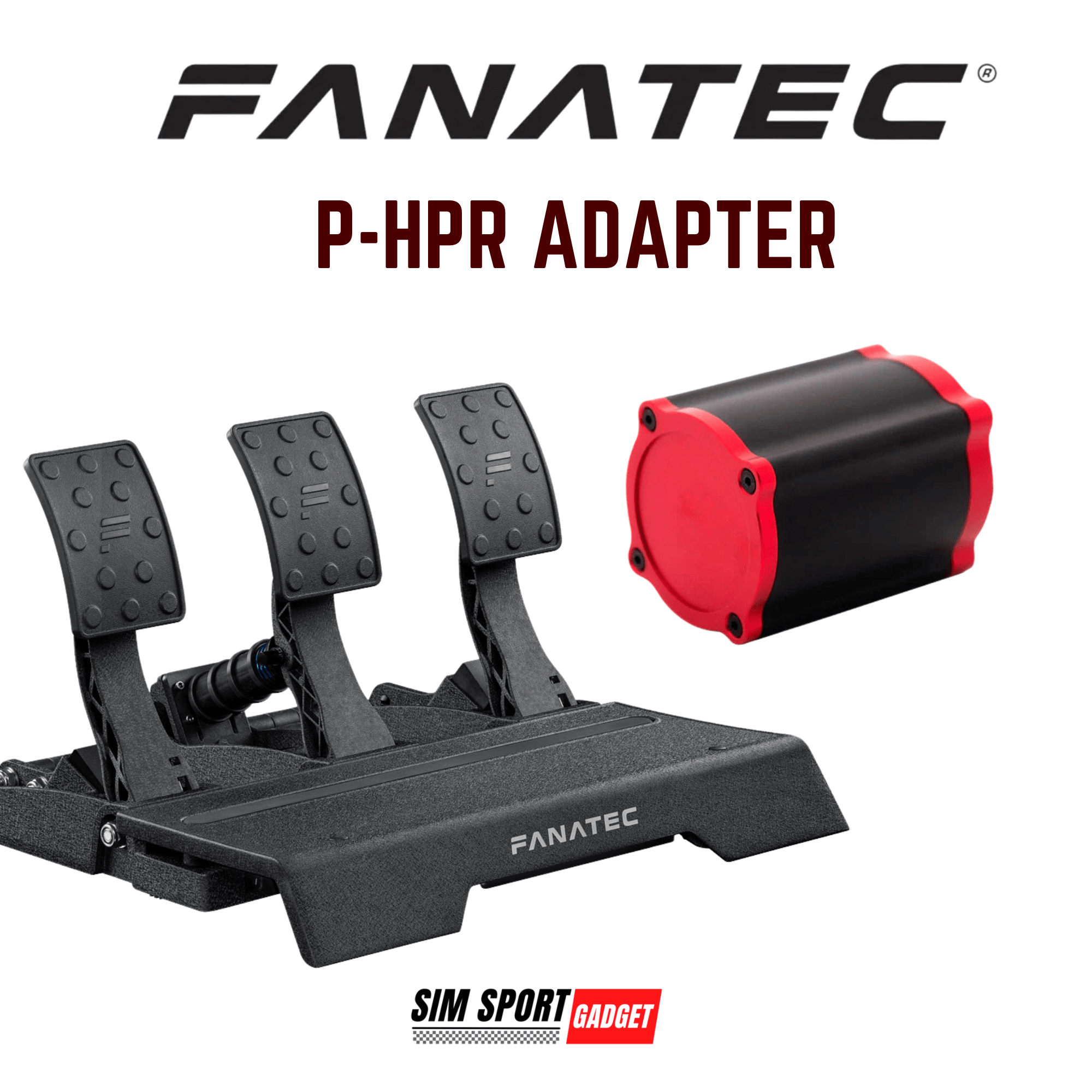 SimSportGadget Fanatec CSL Elite Pedal mod with Simagic P-HPR Mount for racing simulator setups.