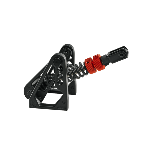 Asetek SimSports Initium Clutch Upgrade Kit for pedals, shown from the side, featuring upgraded clutch components for racing sim setups.