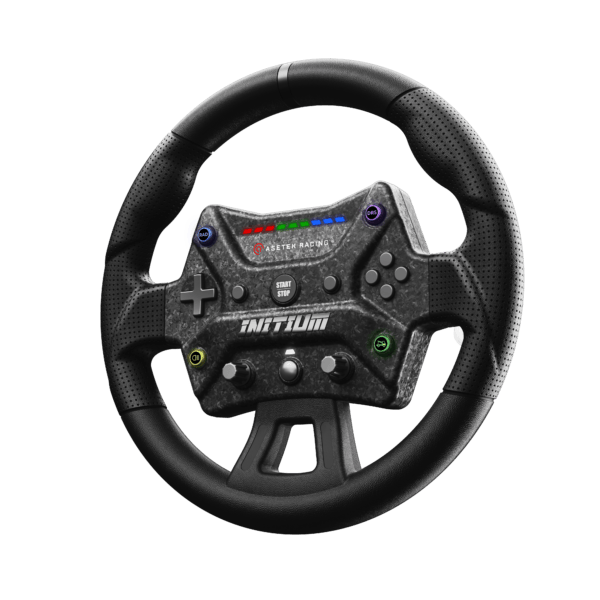 Asetek SimSports Initium Racing Sim Steering Wheel for PC with LED display and ergonomic design