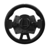 Asetek SimSports Initium racing sim steering wheel for PC, black with metallic accents and detailed control buttons.