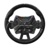 Asetek SimSports Initium racing sim steering wheel with front LED display for PC gaming, black with textured grip and control buttons.