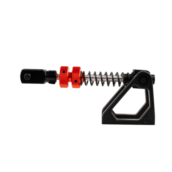 Asetek SimSports Initium Throttle Upgrade Kit pedal with detailed side view, showcasing the upgrade components and ergonomic design.