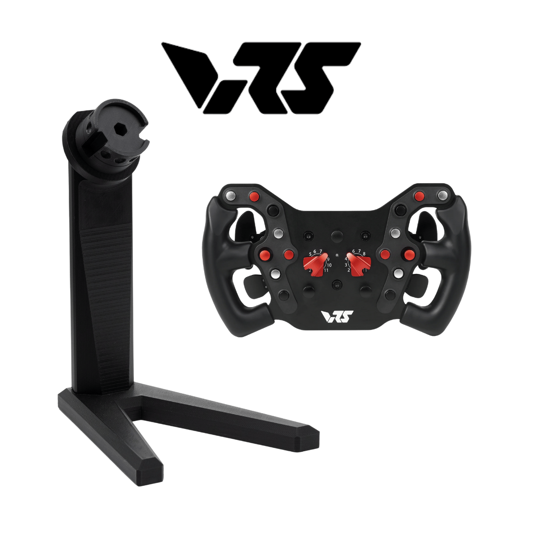 SimSportGadget VRS QR Wheel Display Stand for Logitech G Pro sim racing steering wheel, wheel rim accessory for enhanced setup.