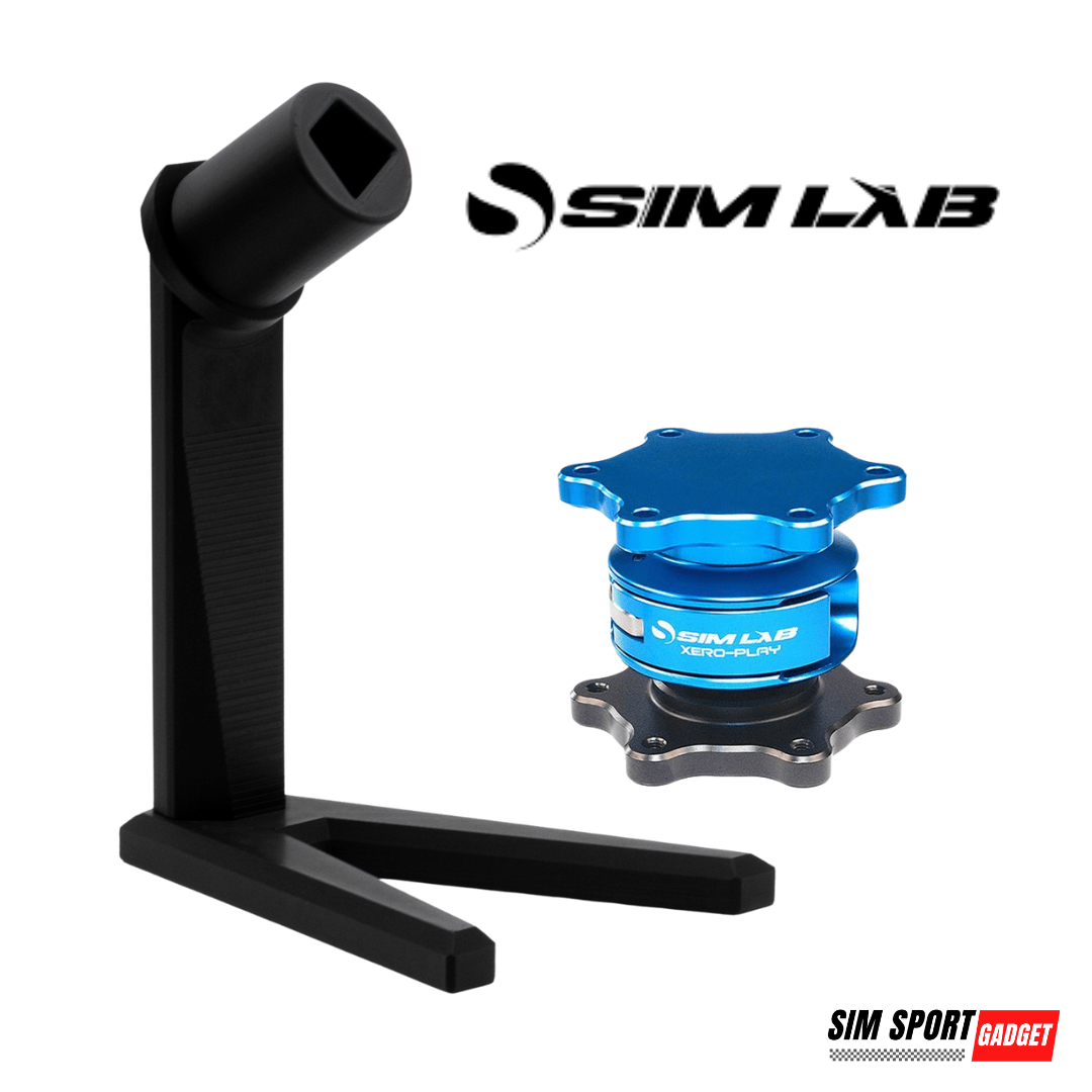 SimSportGadget Xero-play QR Wheel Display Stand for Logitech G Pro sim racing steering wheel mounted on wheel rim accessory