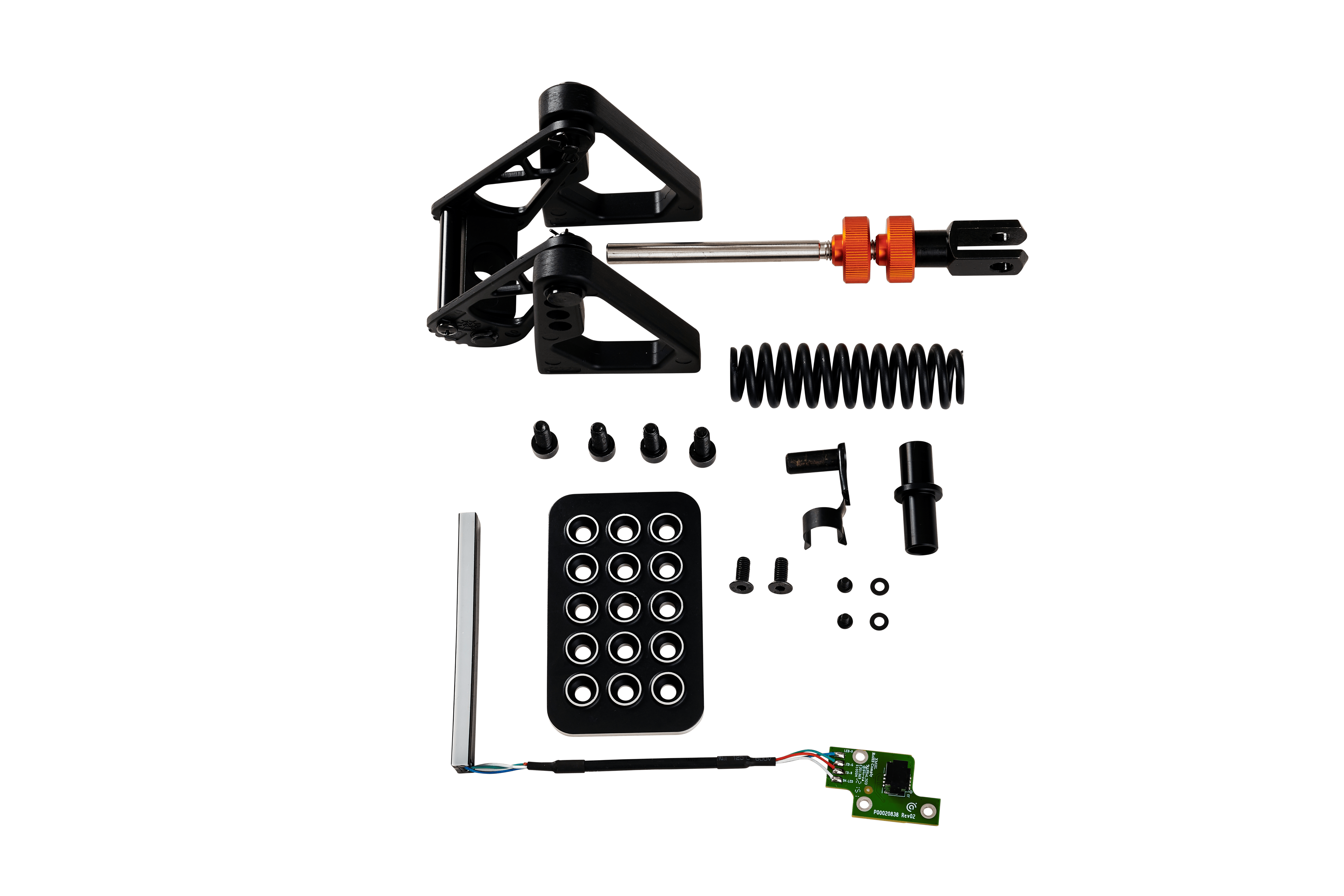 Asetek SimSports La Prima to Invicta clutch upgrade kit for racing pedals, featuring detailed clutch components and installation parts.