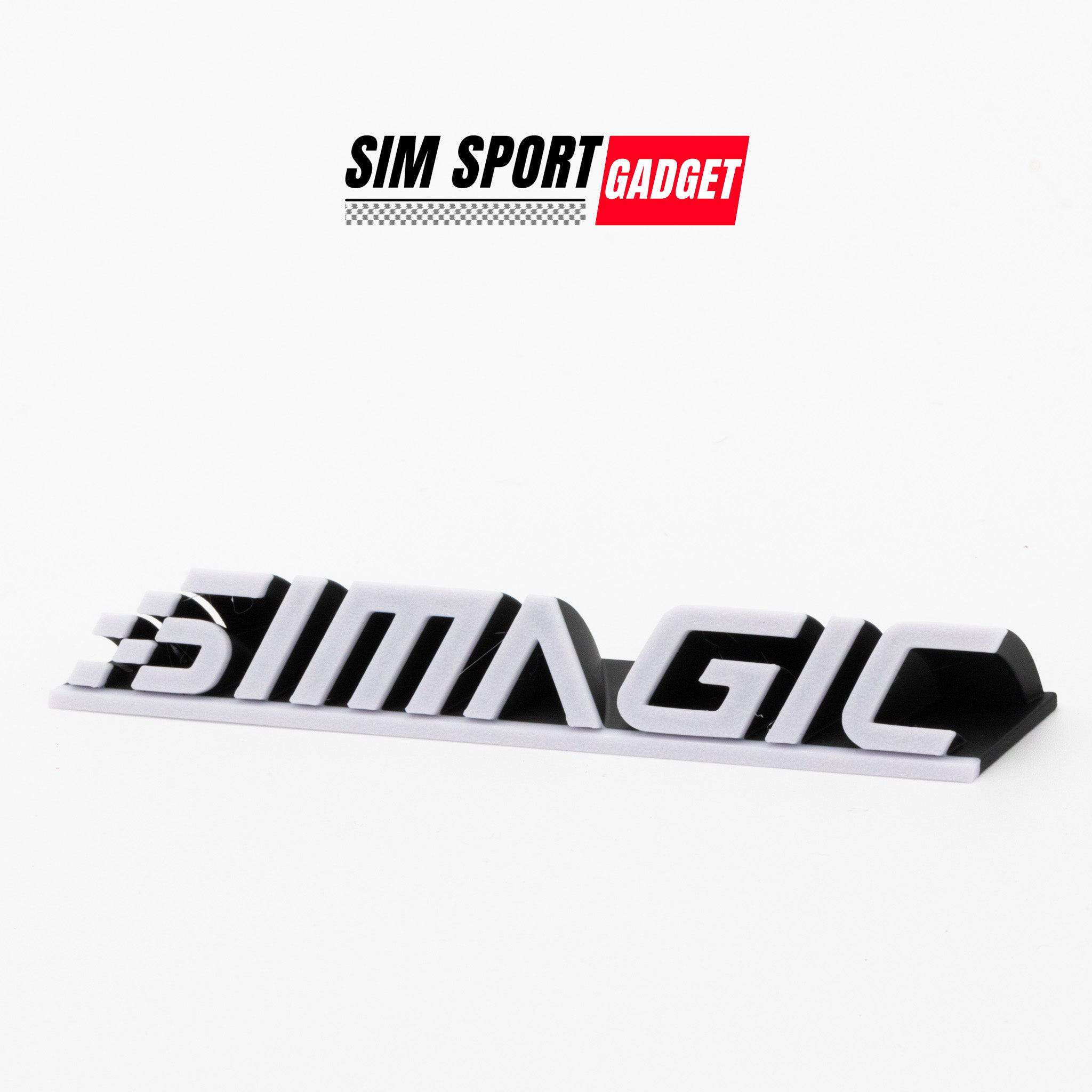 Simagic Logo Decor 5-inch decal featuring the SimSportGadget brand logo on a sleek, modern design.