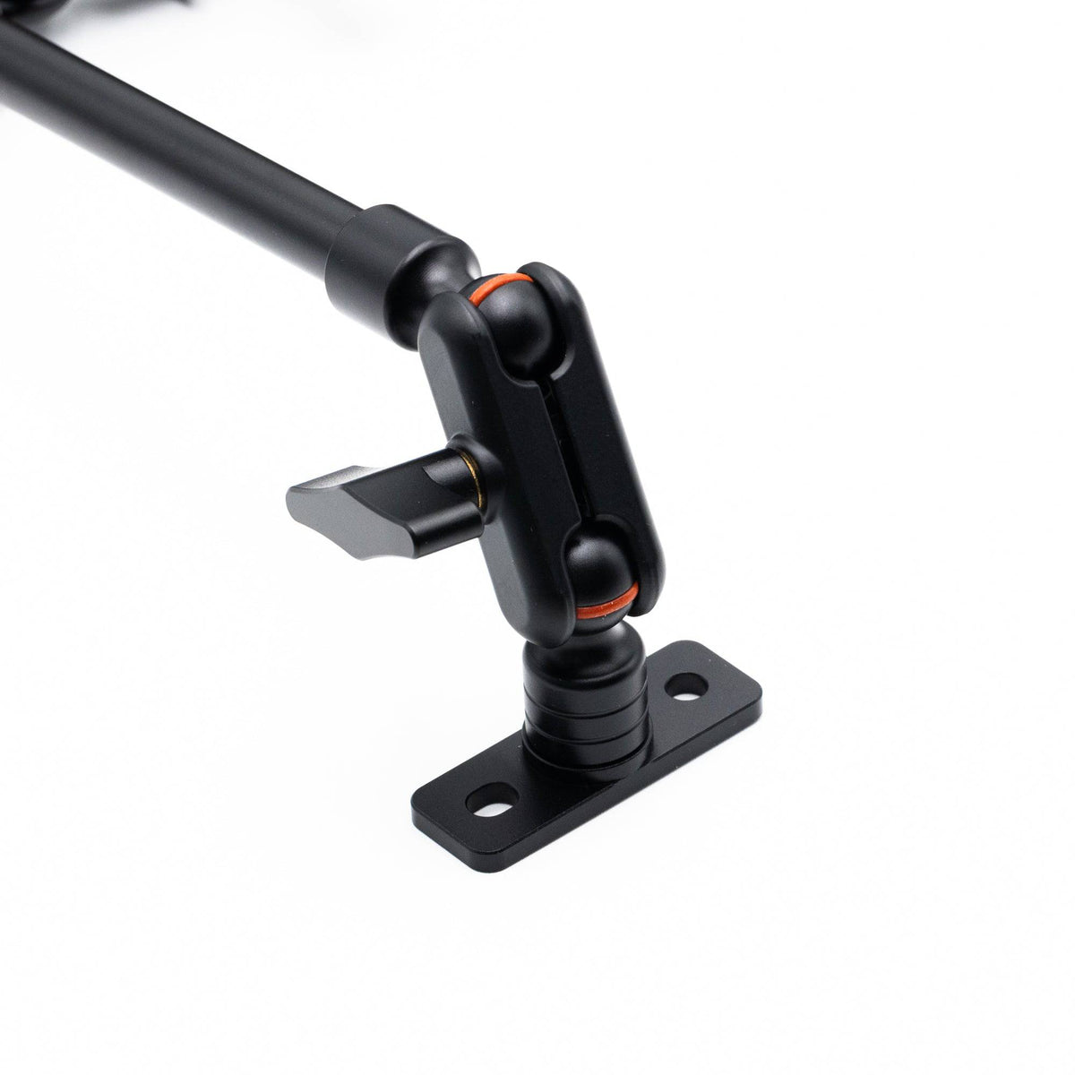 SimSportGadget Hue Play Bar 32-inch premium aluminum metal mount for accessories, shown installed on a wall.