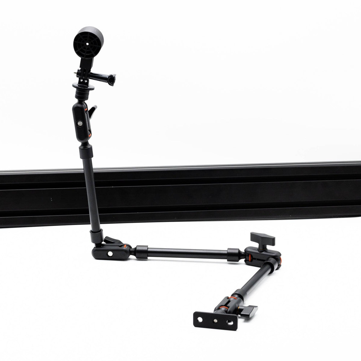 SimSportGadget Hue Play Bar 32-inch premium aluminum metal mount for accessories, showcasing a sleek, sturdy mounting arm.