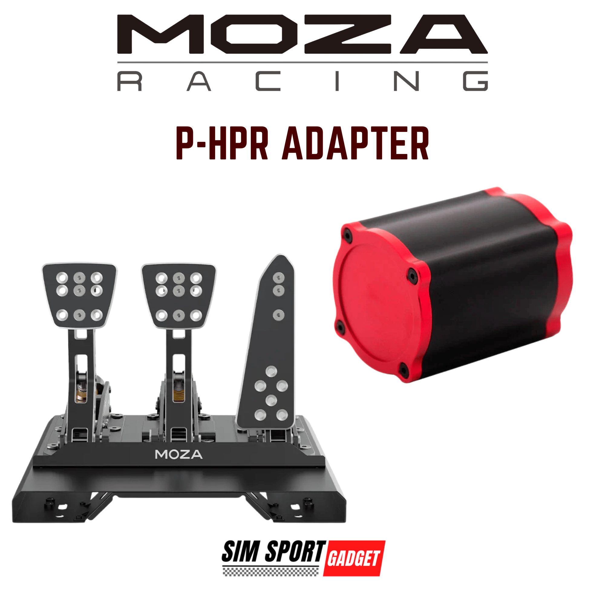 SimSportGadget Moza CRP P-HPR Mount pedal mod for racing simulators, featuring durable construction and precise fitting.