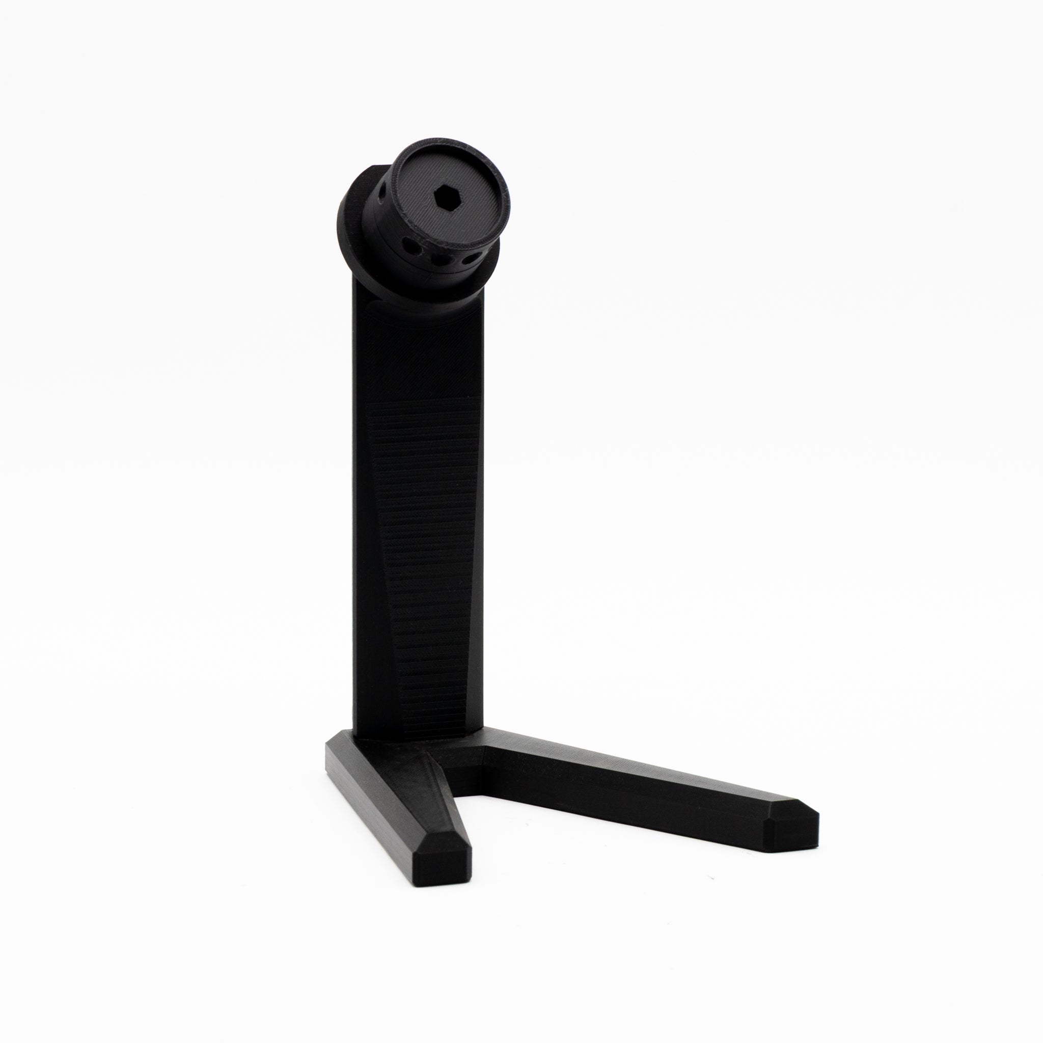SimSportGadget Moza QR Wheel Display Stand for sim racing steering wheels, featuring a sturdy wheel rim accessory for gaming setups