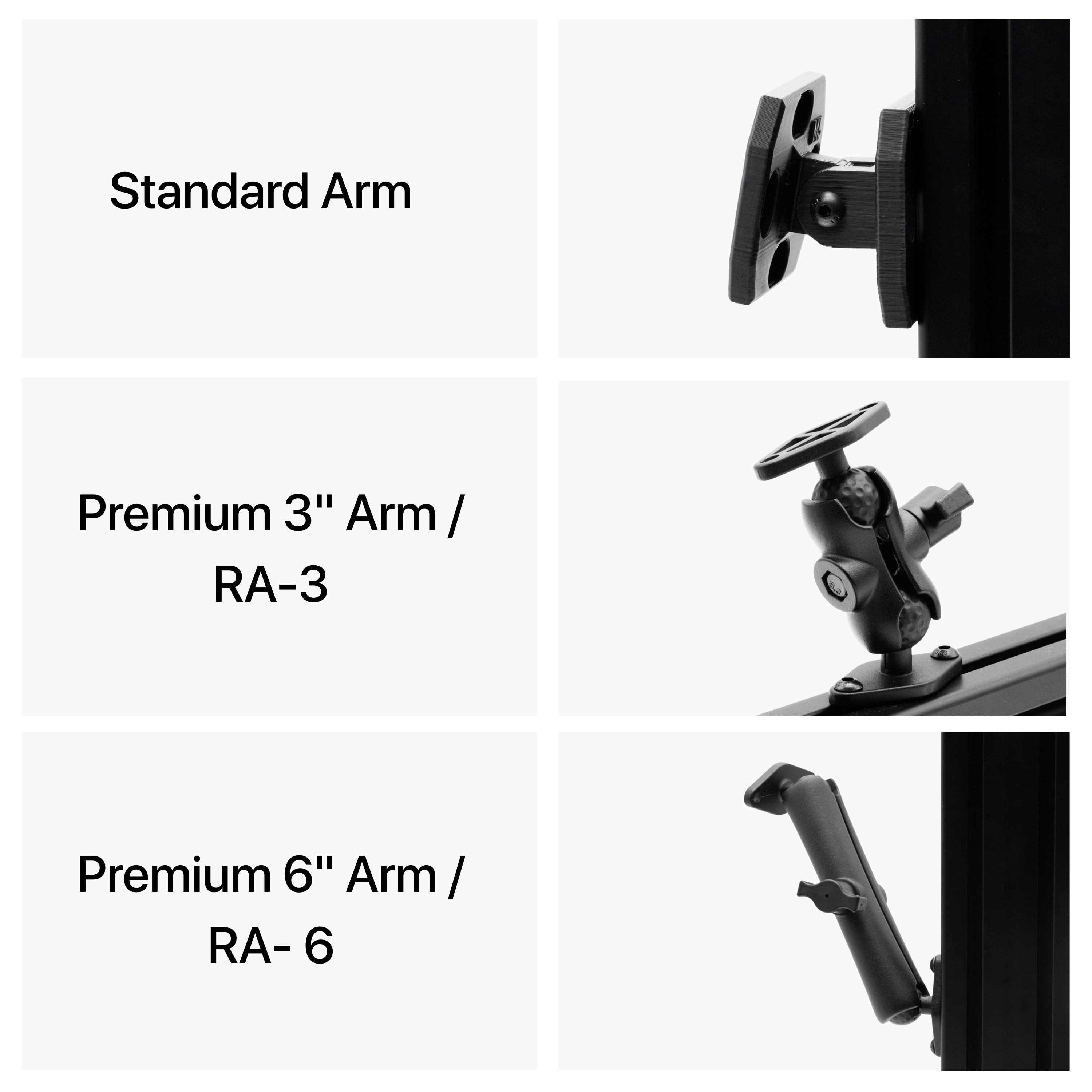 Stream Deck Mini enclosure with swivel mount from SimSportGadget, showing mounting options for flexible setup.