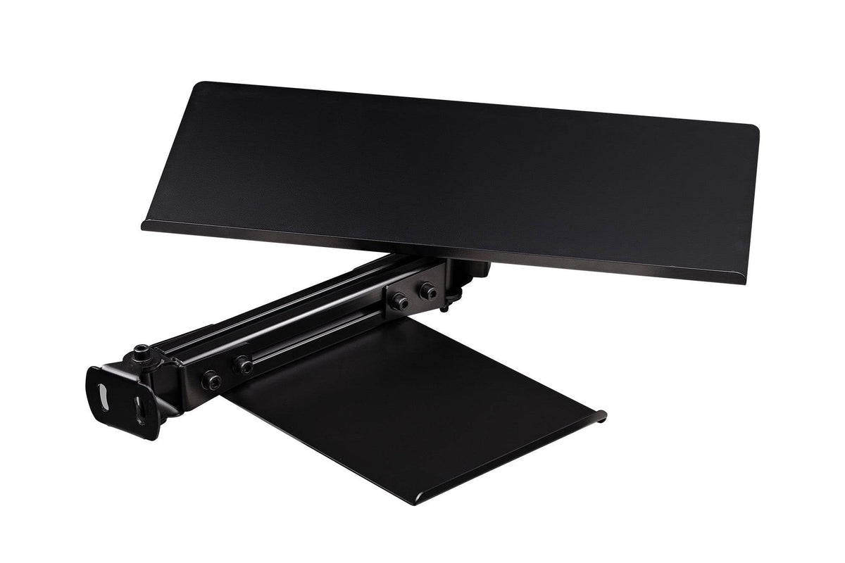 Next Level Racing Elite keyboard and mouse tray in black, designed as an accessories for gaming and racing setups.