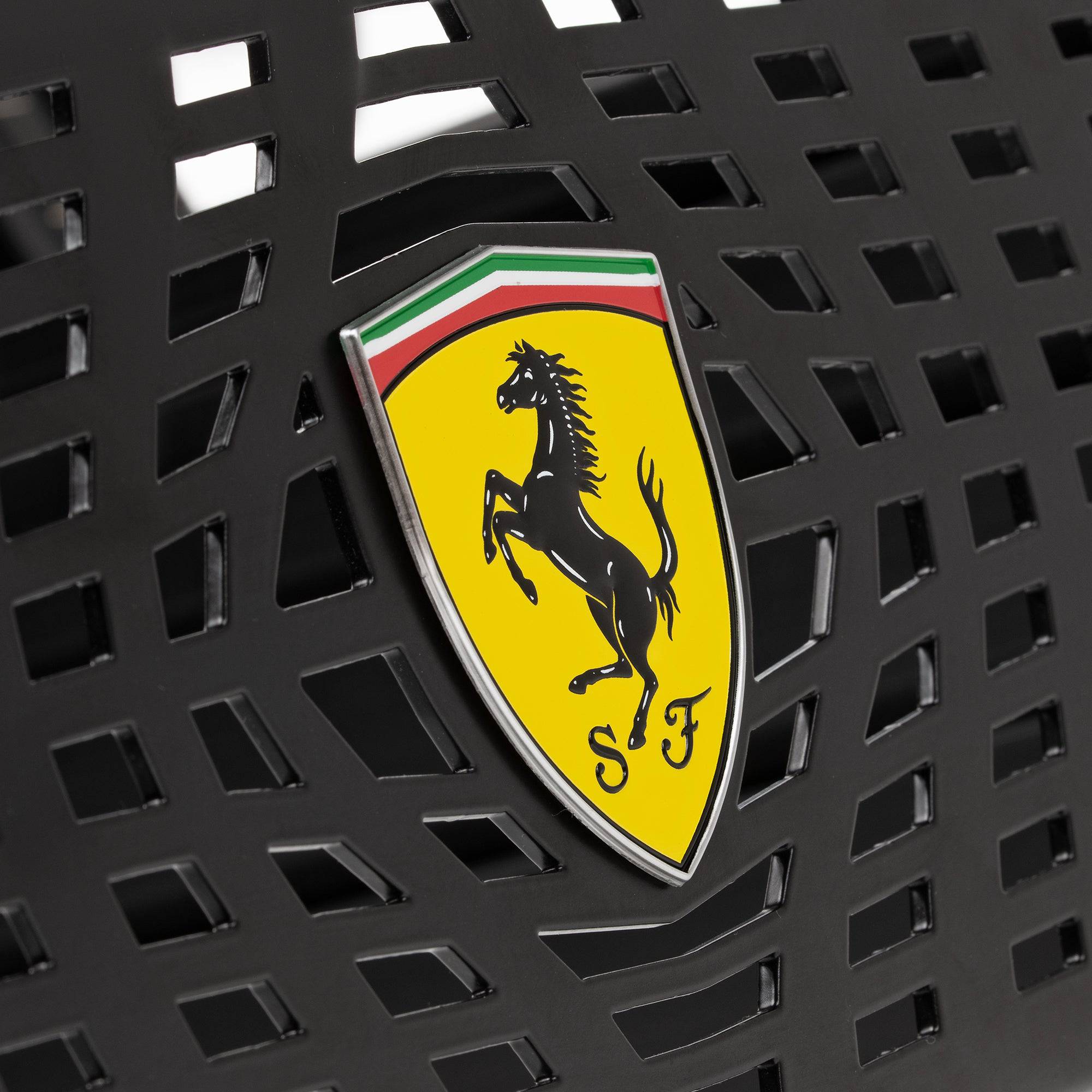 Next Level Racing F-GT Elite 160 sim racing chassis in Scuderia Ferrari edition with racing seat and steering wheel mount