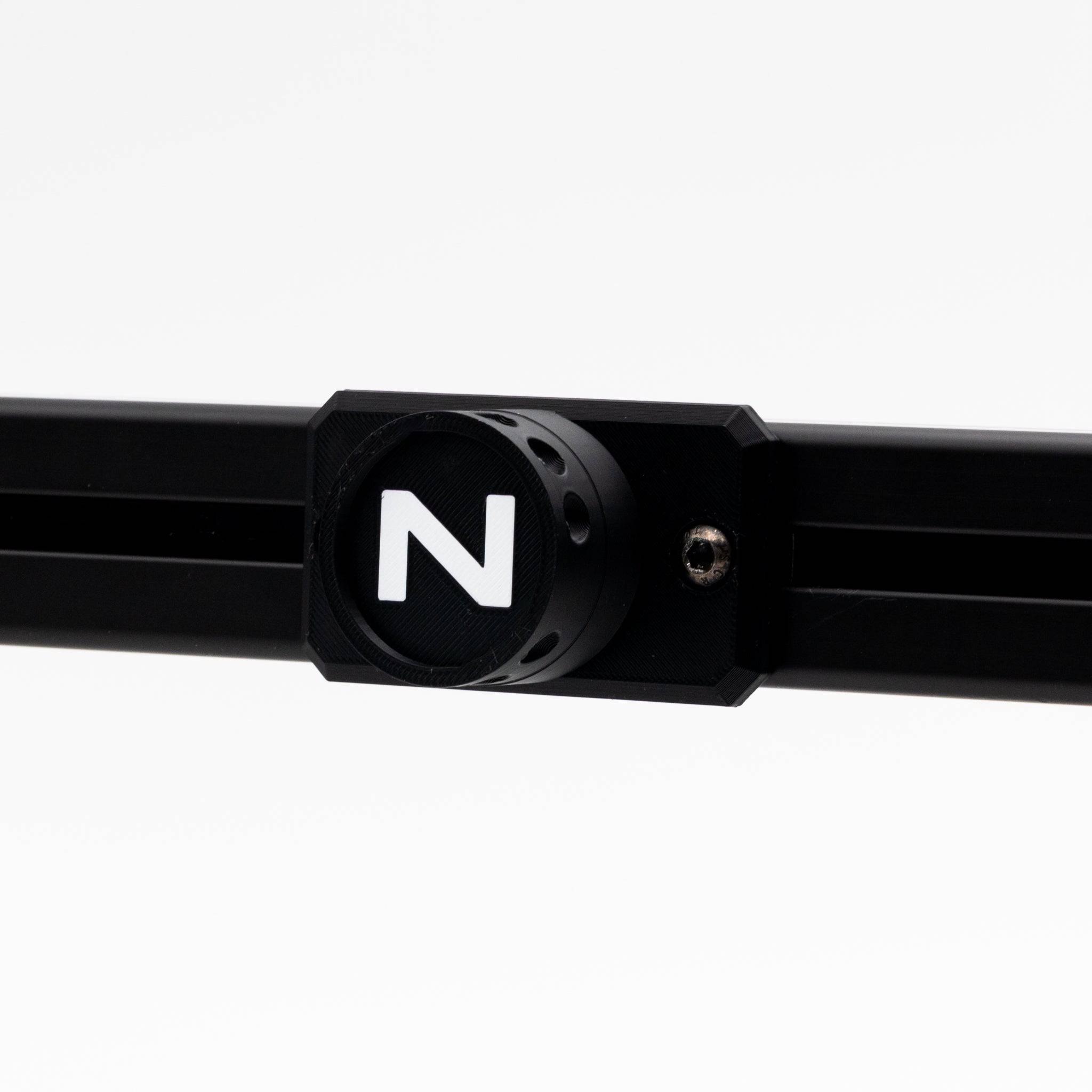 SimSportGadget Wheel Mount for NRG Quick Release with logo, designed for secure attachment and easy steering wheel removal.