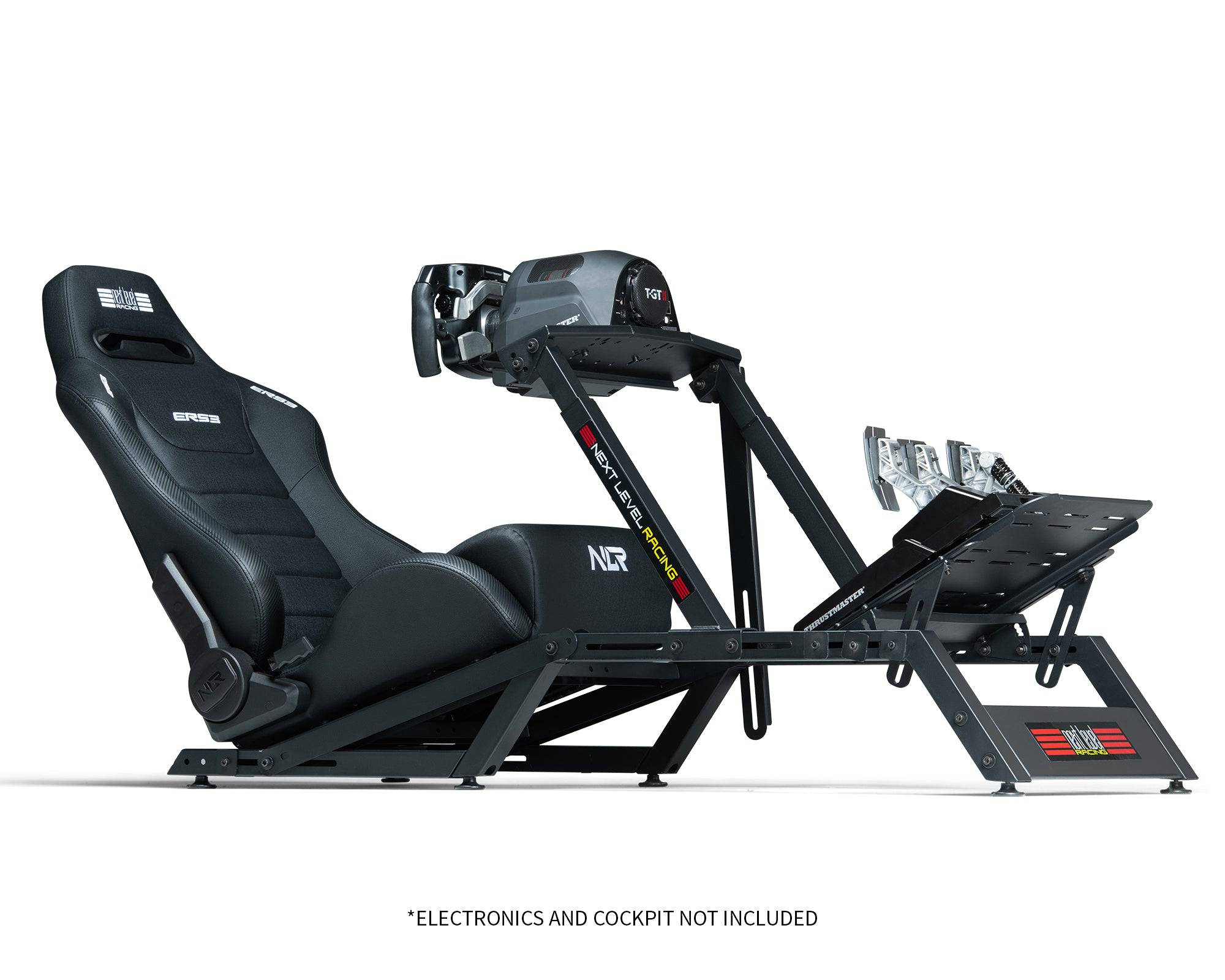 Next Level Racing ERS3 Elite reclining sim racing seat with adjustable backrest and cushioned support for gaming comfort