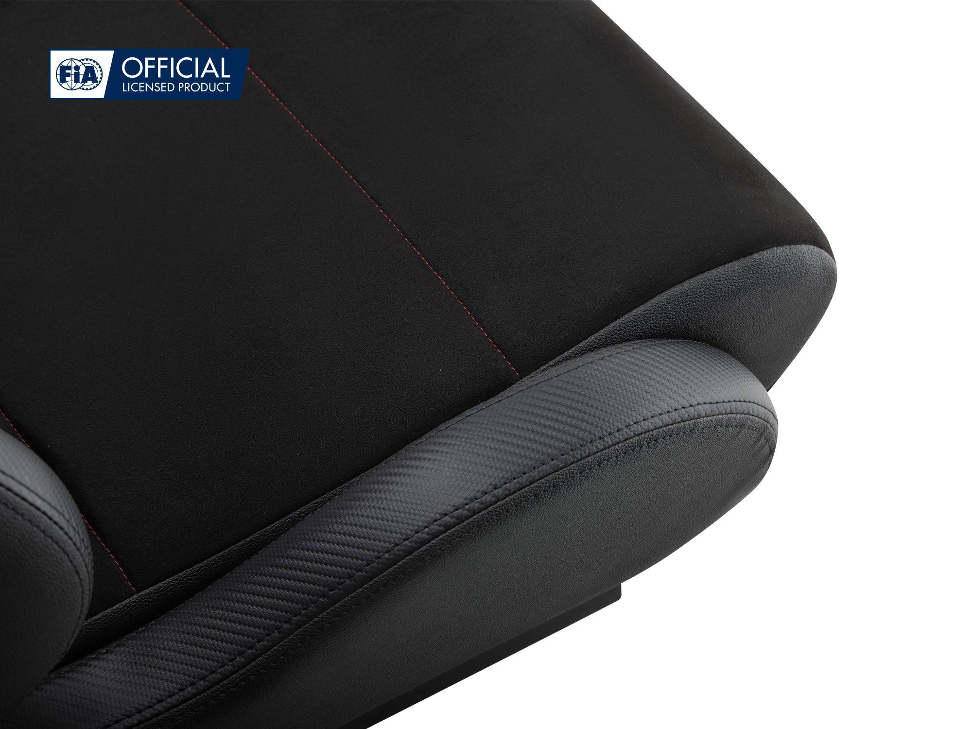 Next Level Racing ERS3 Elite reclining sim racing seat with PU leather and suede, designed for comfort and support in gaming.