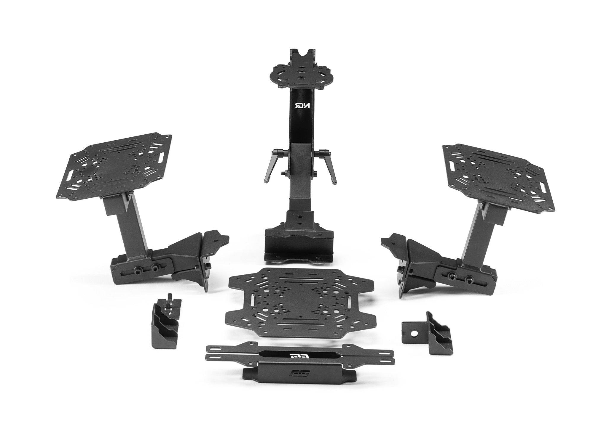 Next Level Racing Elite Series Flight Pack flight cockpit simulator chassis with adjustable controls and sturdy frame.