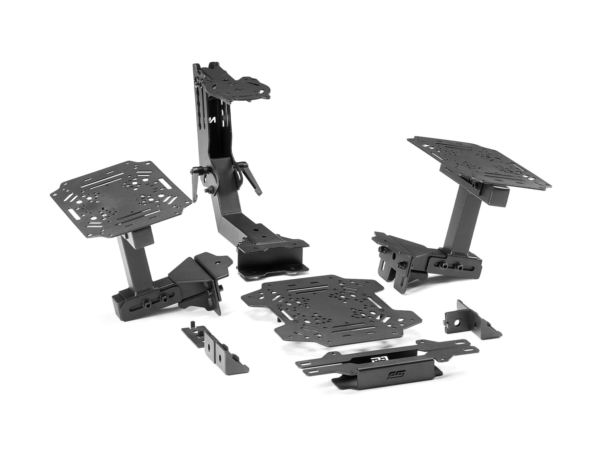 Next Level Racing Elite Series Flight Pack simulator cockpit chassis with adjustable controls and sturdy construction for realistic flight simulation.